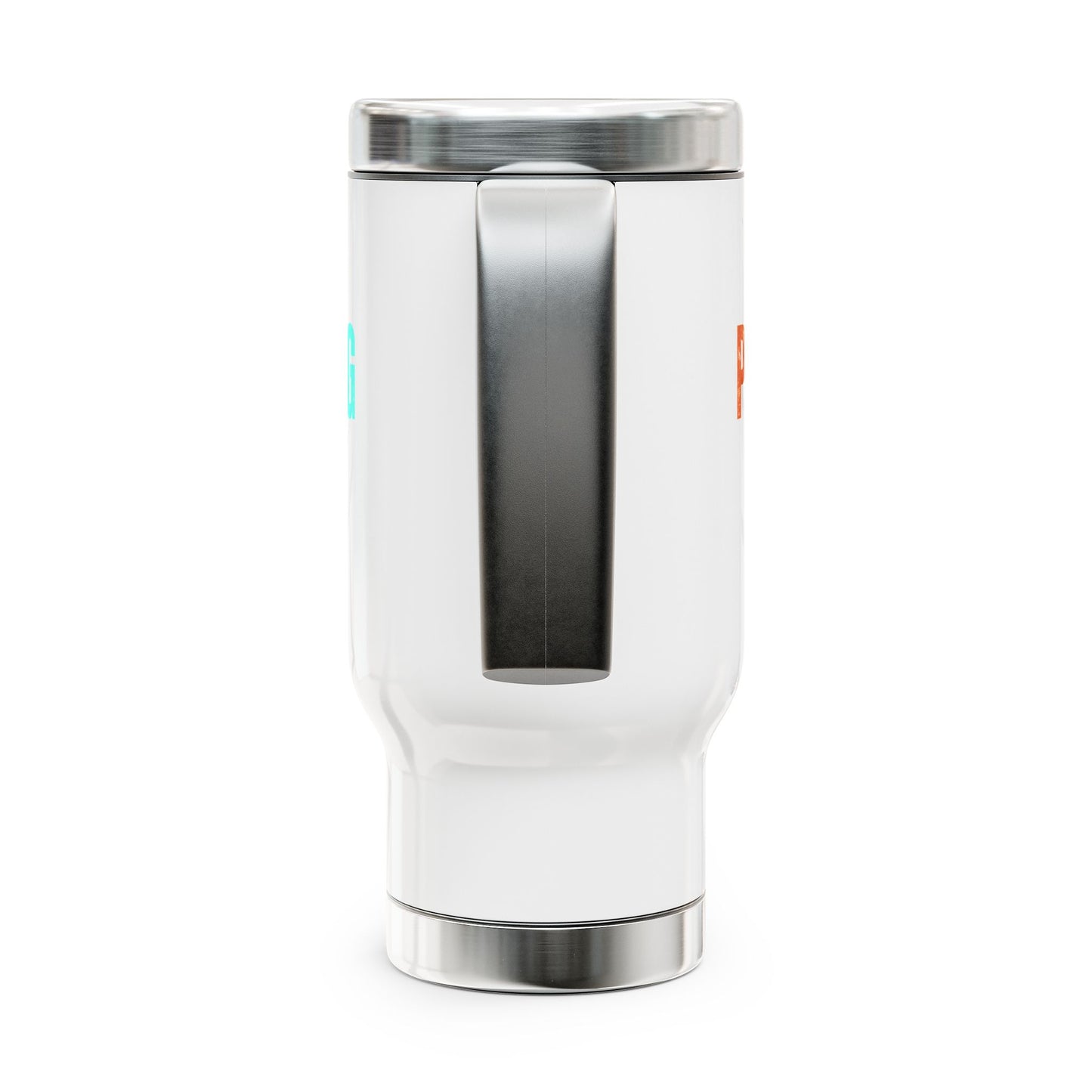 Peace Love Hiking Stainless Steel Travel Mug with Handle, 14oz