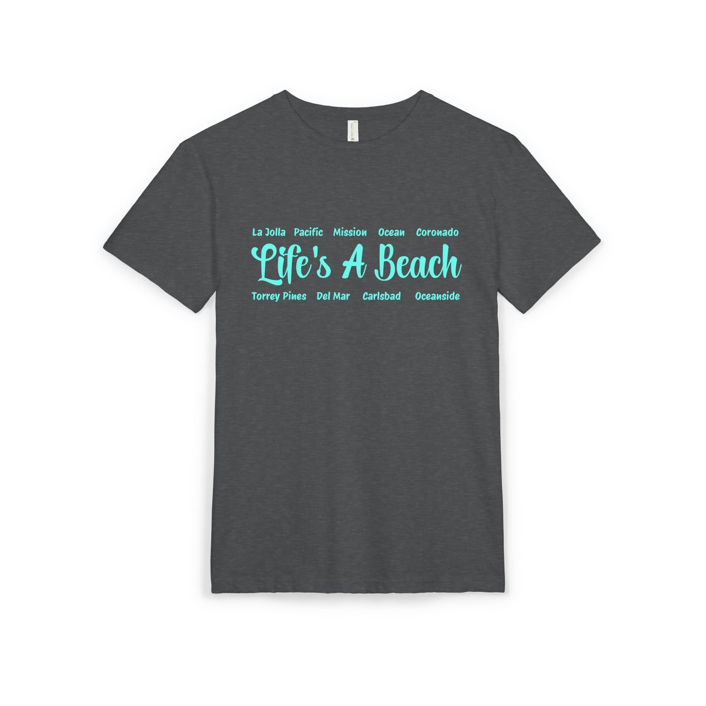 Life’s A Beach – San Diego Unisex Sueded T-Shirt | Beach Lover Tee