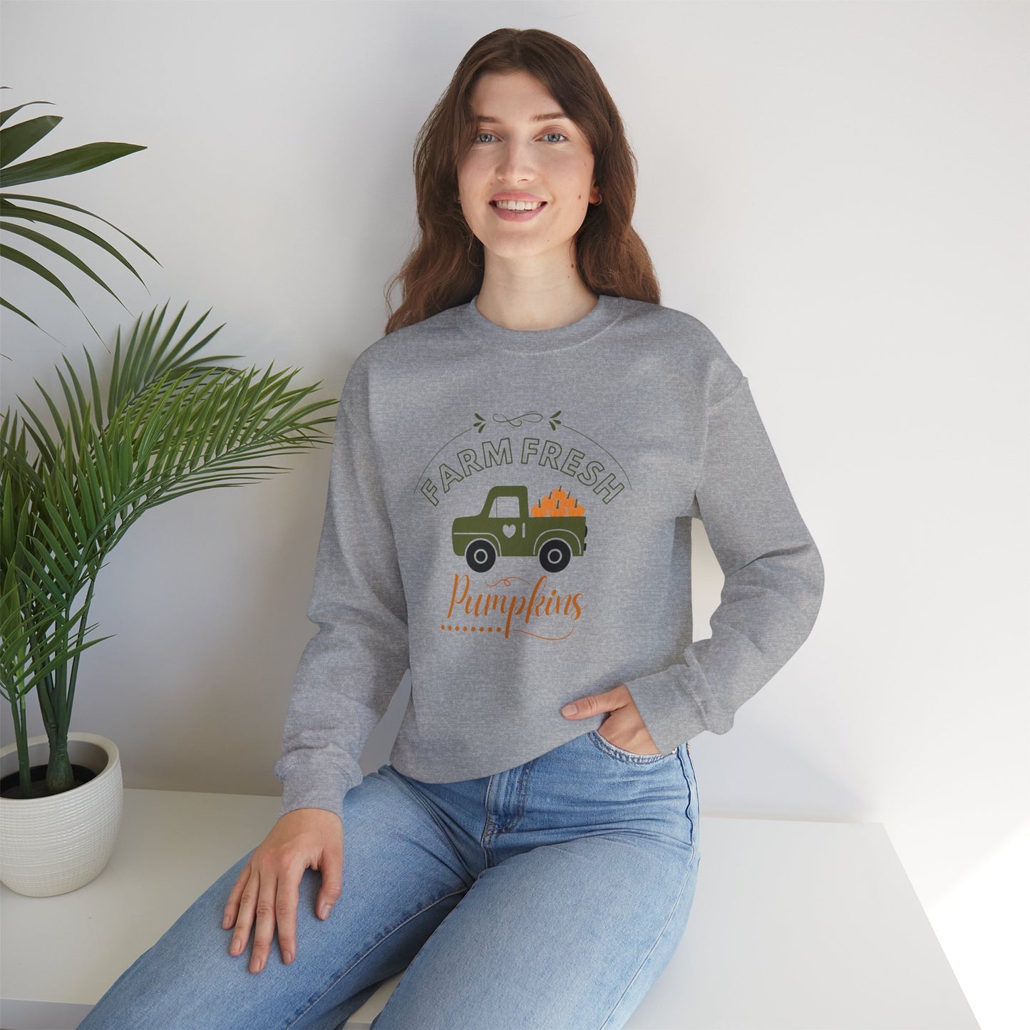 Farm Fresh Pumpkins Vintage Truck Crewneck