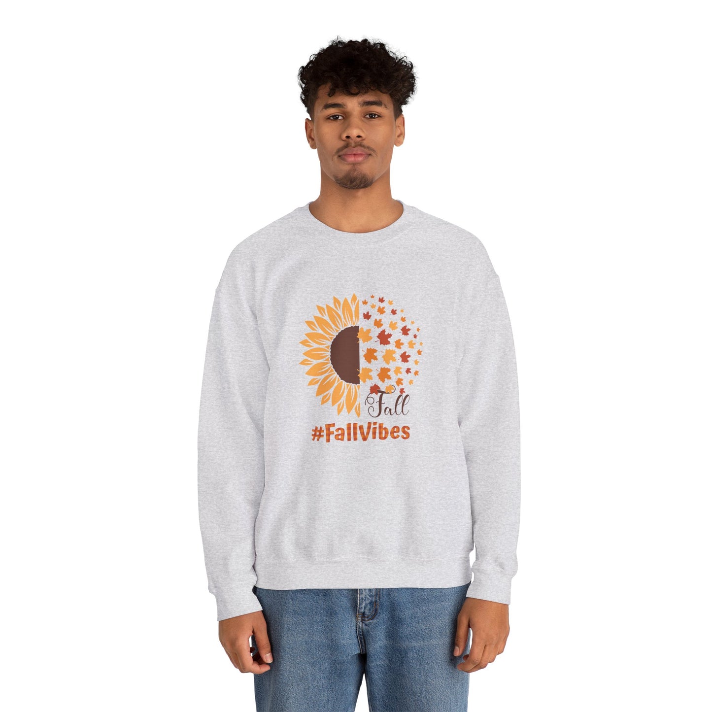 #FallVibes Sunflower Crewneck Sweatshirt