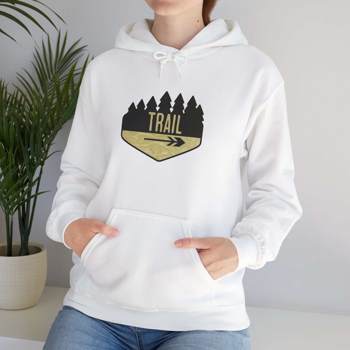 Wooden Hiking Trail Sign Hoodie