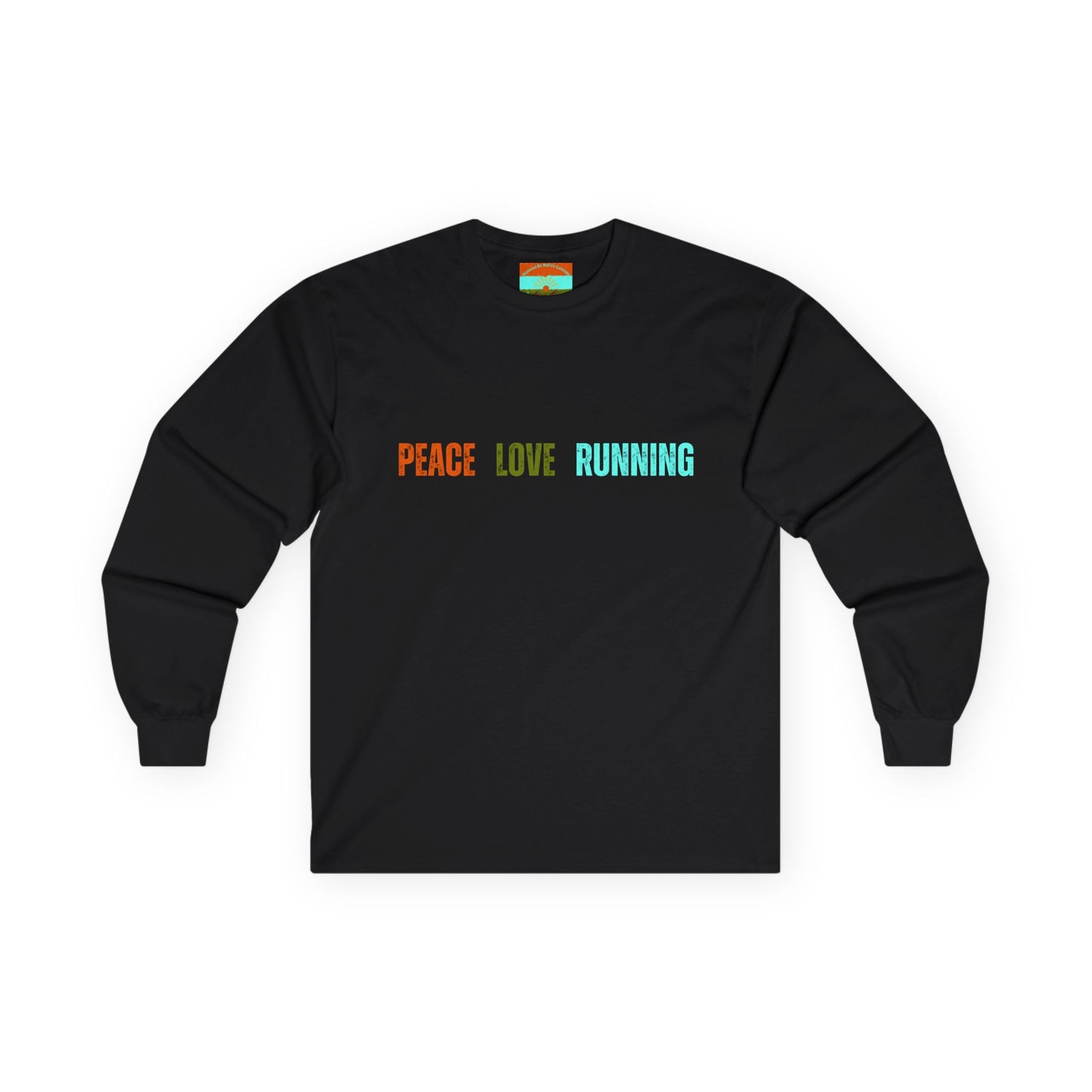 Peace Love Running Ultra Cotton Long Sleeve Tee