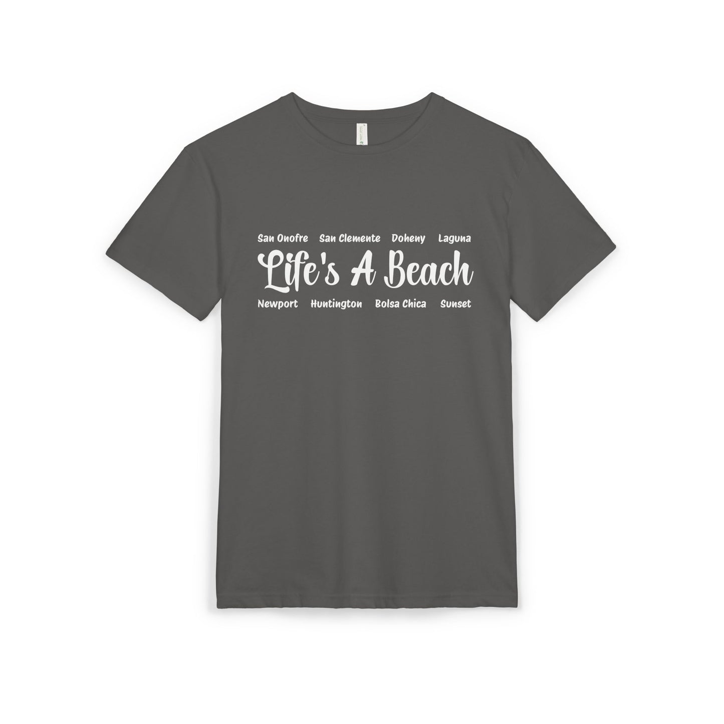 Life’s A Beach – Orange County Unisex Sueded T-Shirt | Beach Lover Tee