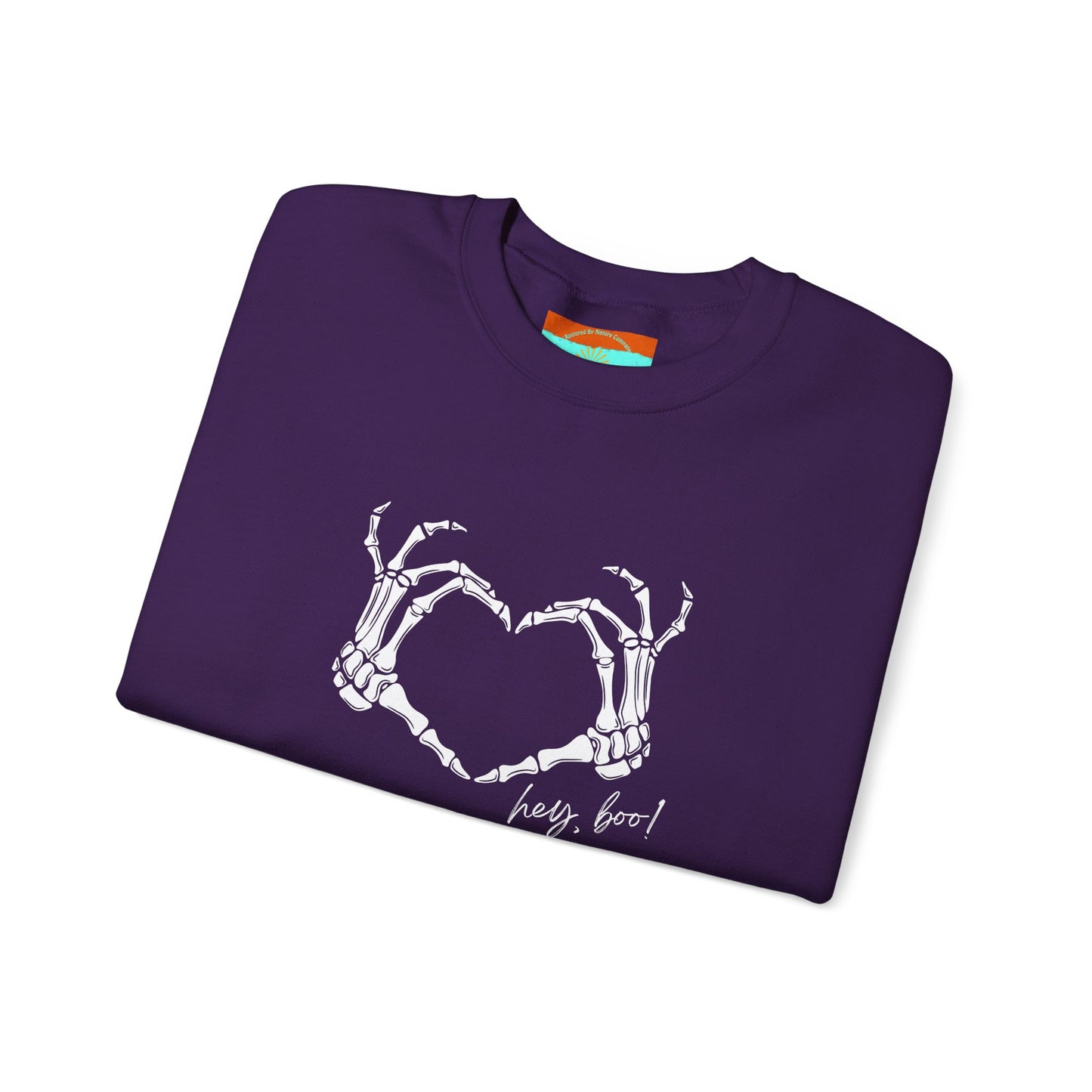 Hey Boo! Skeleton Hands Crewneck Sweatshirt