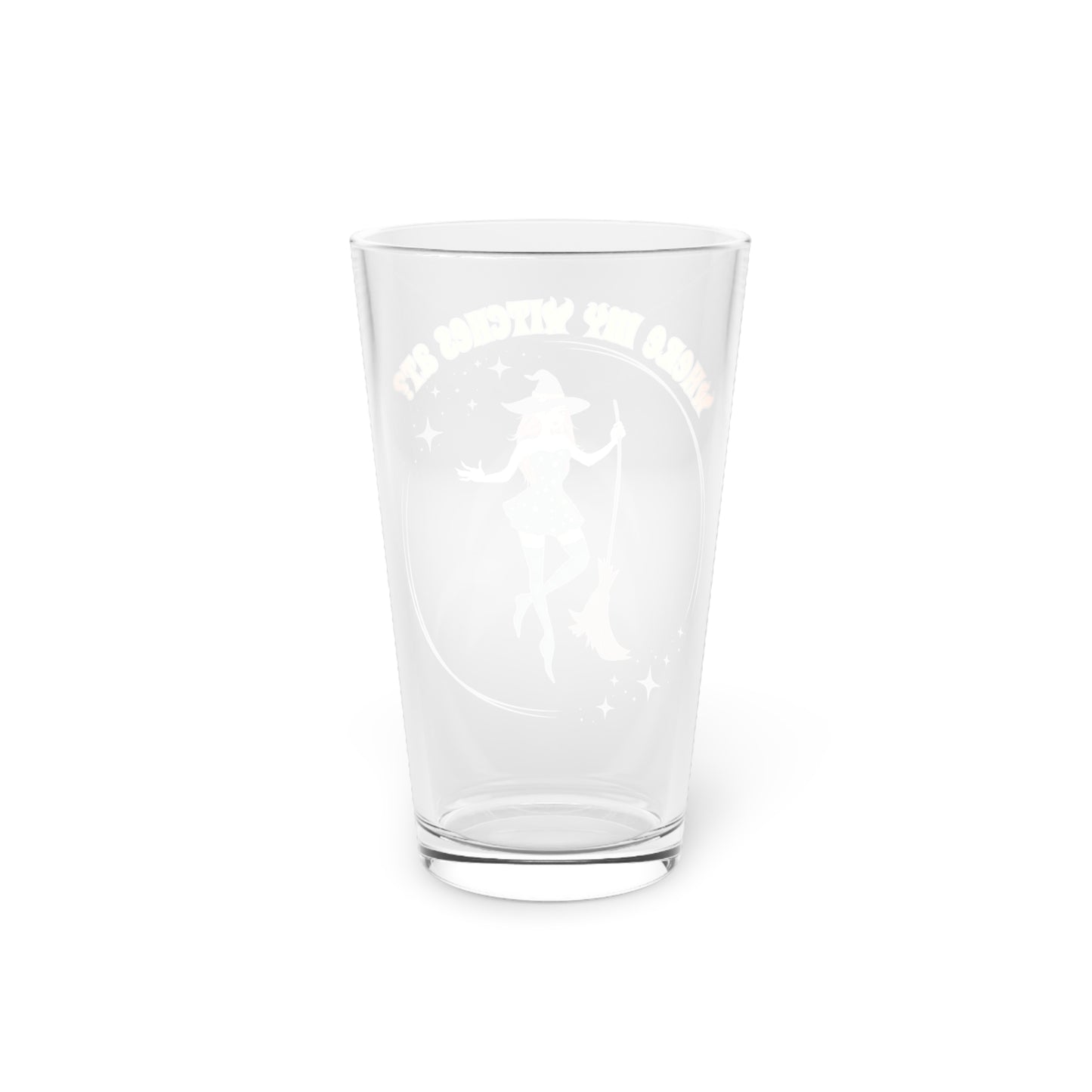 Where My Witches At? Halloween 16oz Pint Glass