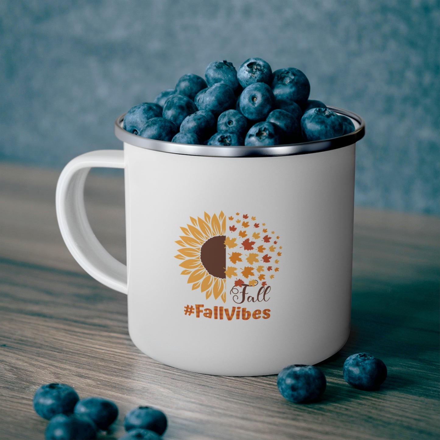 #FallVibes Enamel Camping Mug