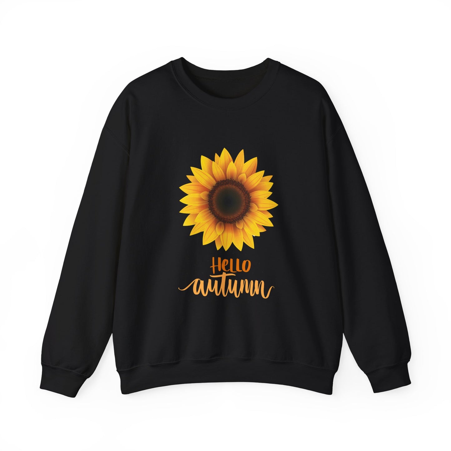 Hello Autumn Sunflower Crewneck Sweatshirt