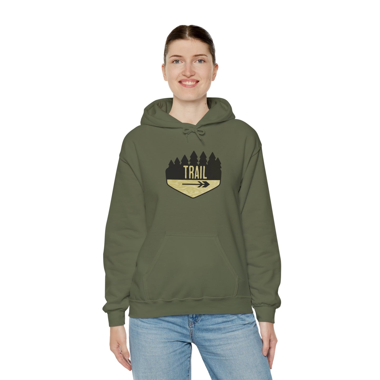 Wooden Hiking Trail Sign Hoodie
