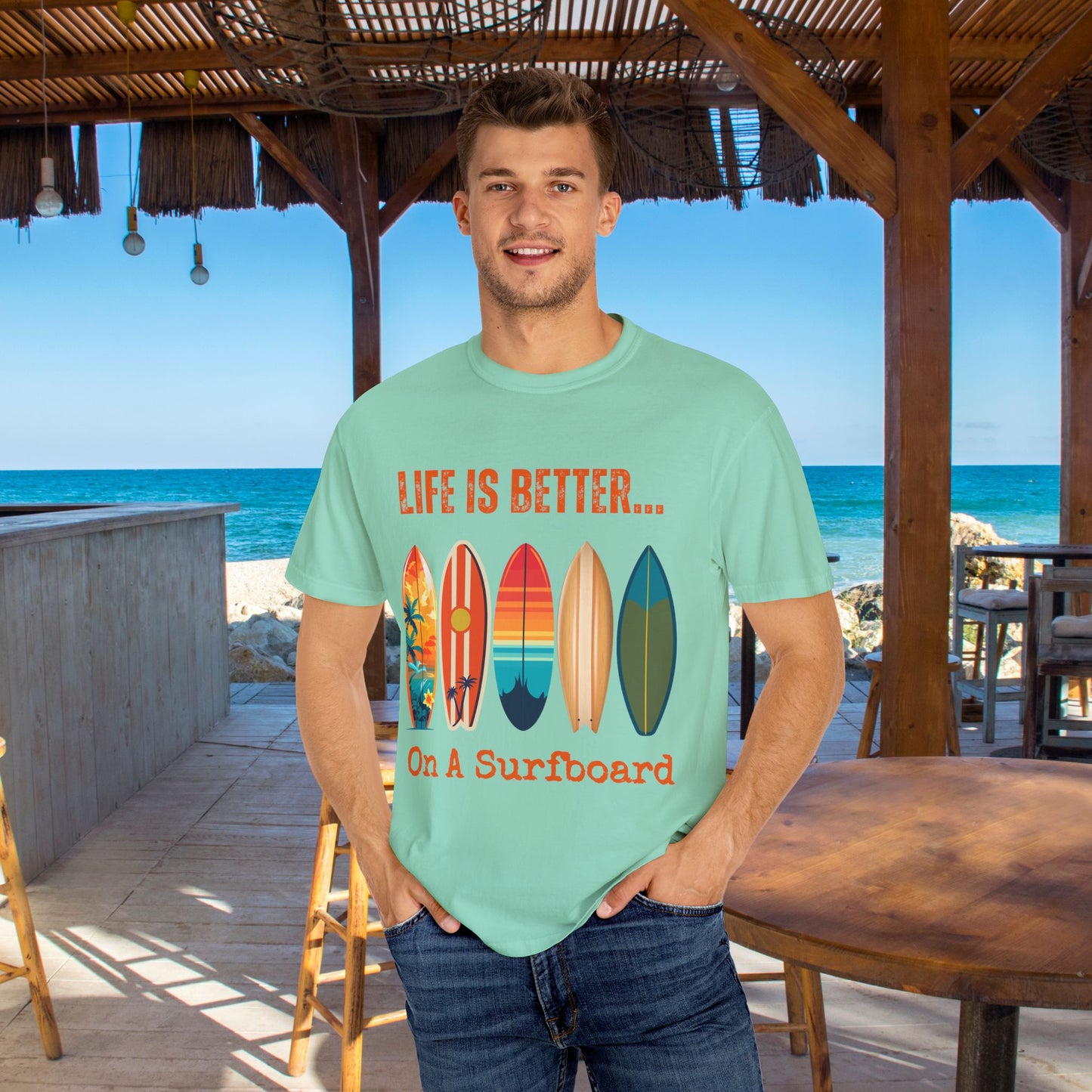 Life Is Better...On A Surfboard Unisex Graphic T-shirt