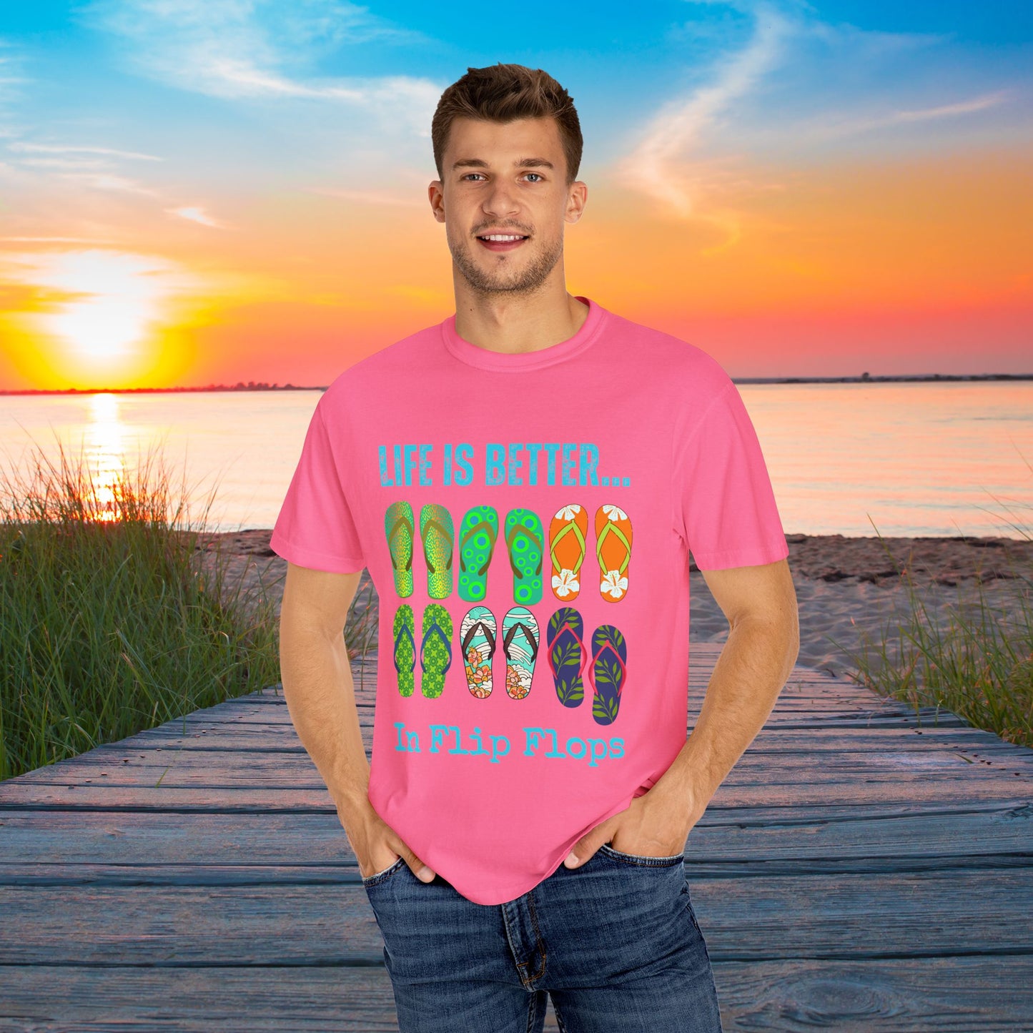 Life Is Better...In Flip Flops Unisex Graphic T-shirt