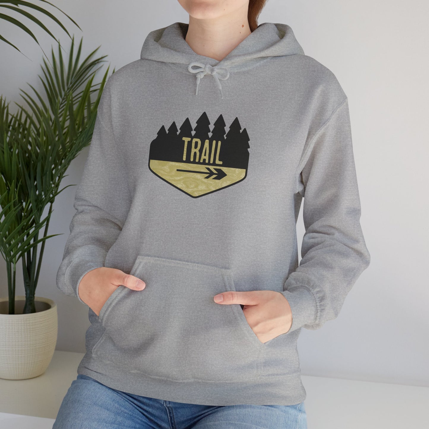 Wooden Hiking Trail Sign Hoodie