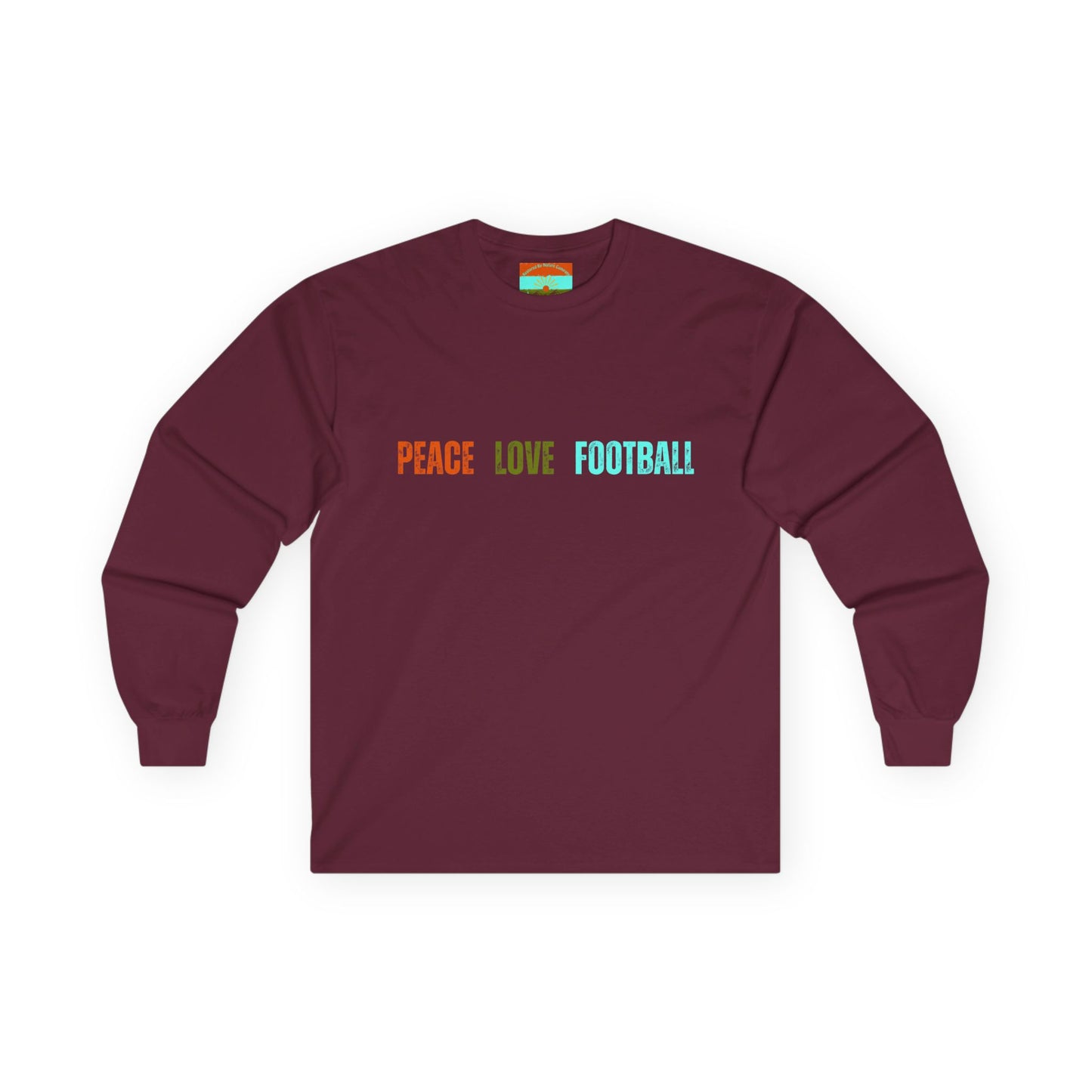 Peace Love Football Ultra Cotton Long Sleeve Tee
