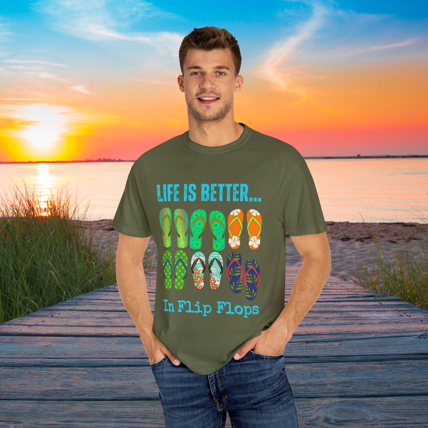 Life Is Better...In Flip Flops Unisex Graphic T-shirt