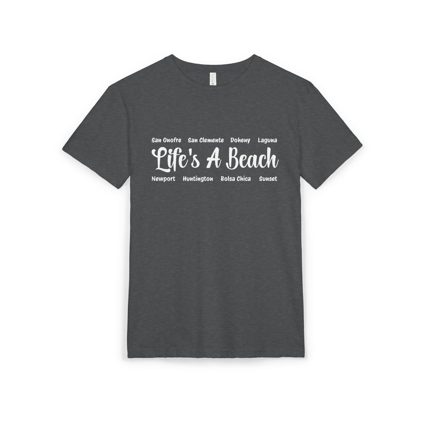 Life’s A Beach – Orange County Unisex Sueded T-Shirt | Beach Lover Tee