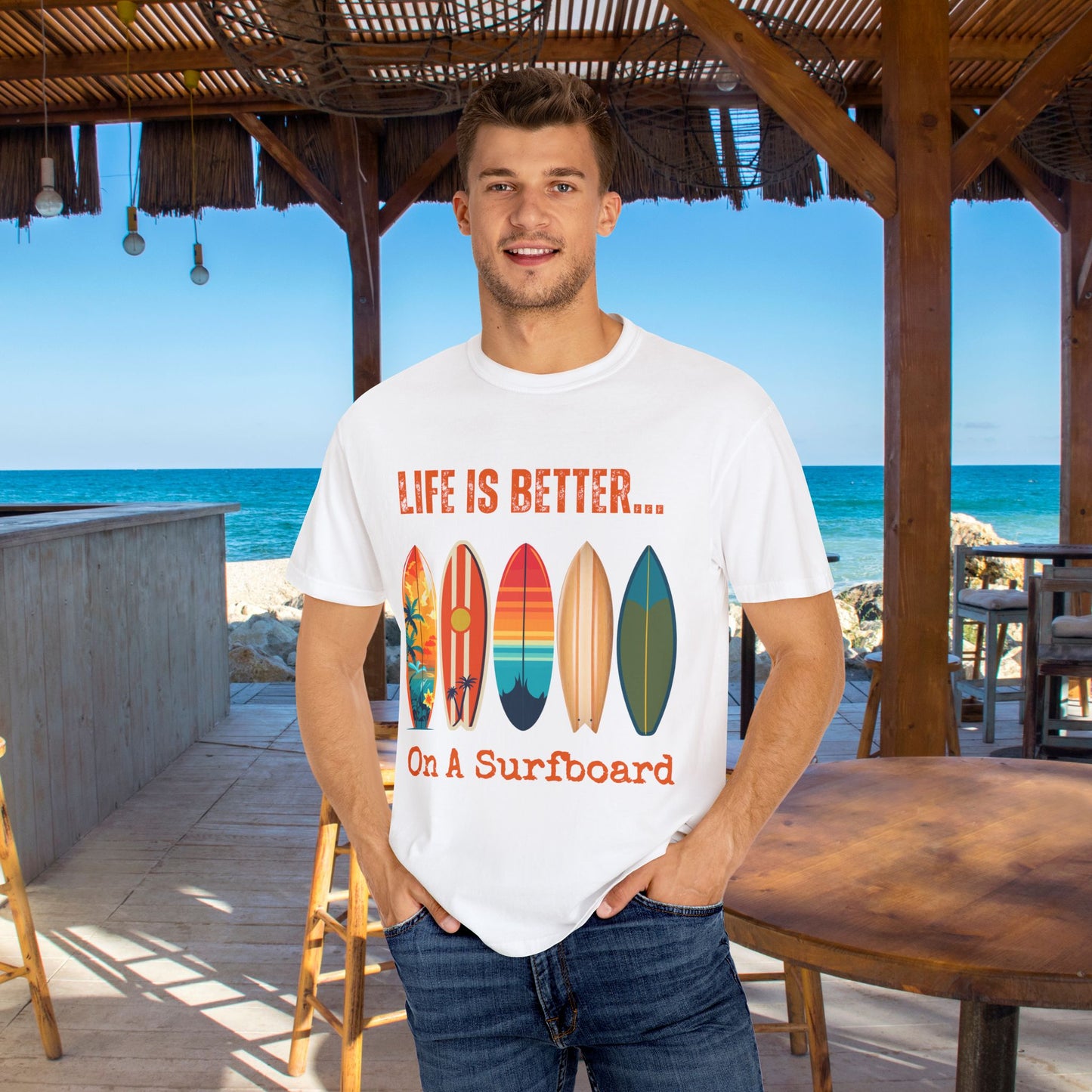 Life Is Better...On A Surfboard Unisex Graphic T-shirt