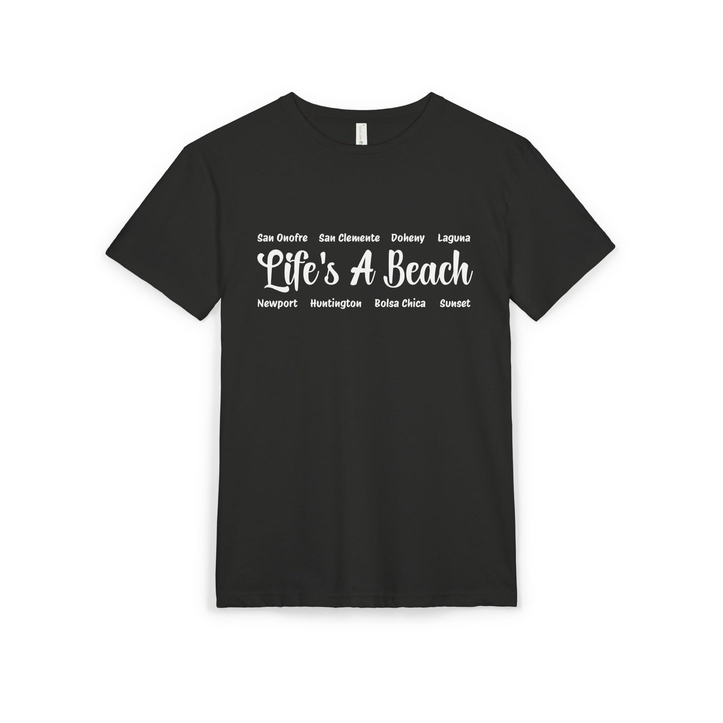 Life’s A Beach – Orange County Unisex Sueded T-Shirt | Beach Lover Tee