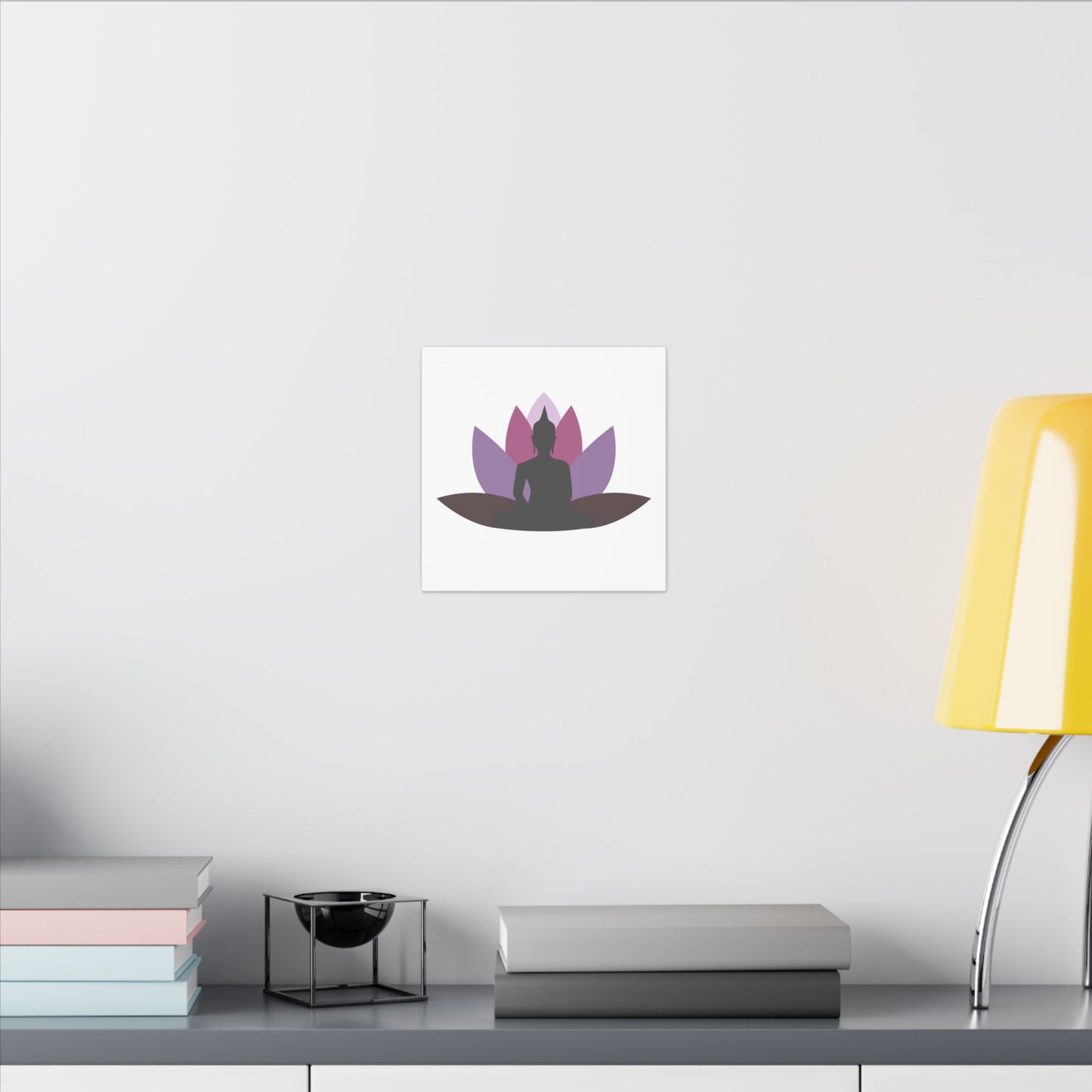 Buddha Lotus Canvas Print | Mauve | Meditation & Yoga Wall Art