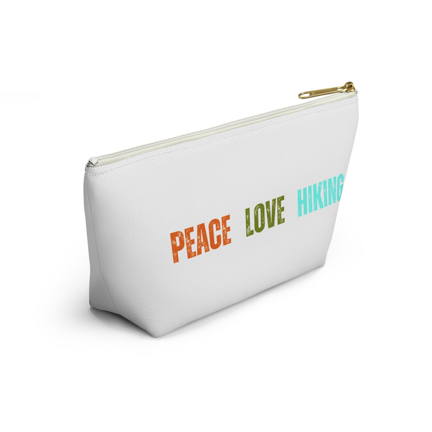 Peace Love Hiking Accessory Pouch with T-bottom