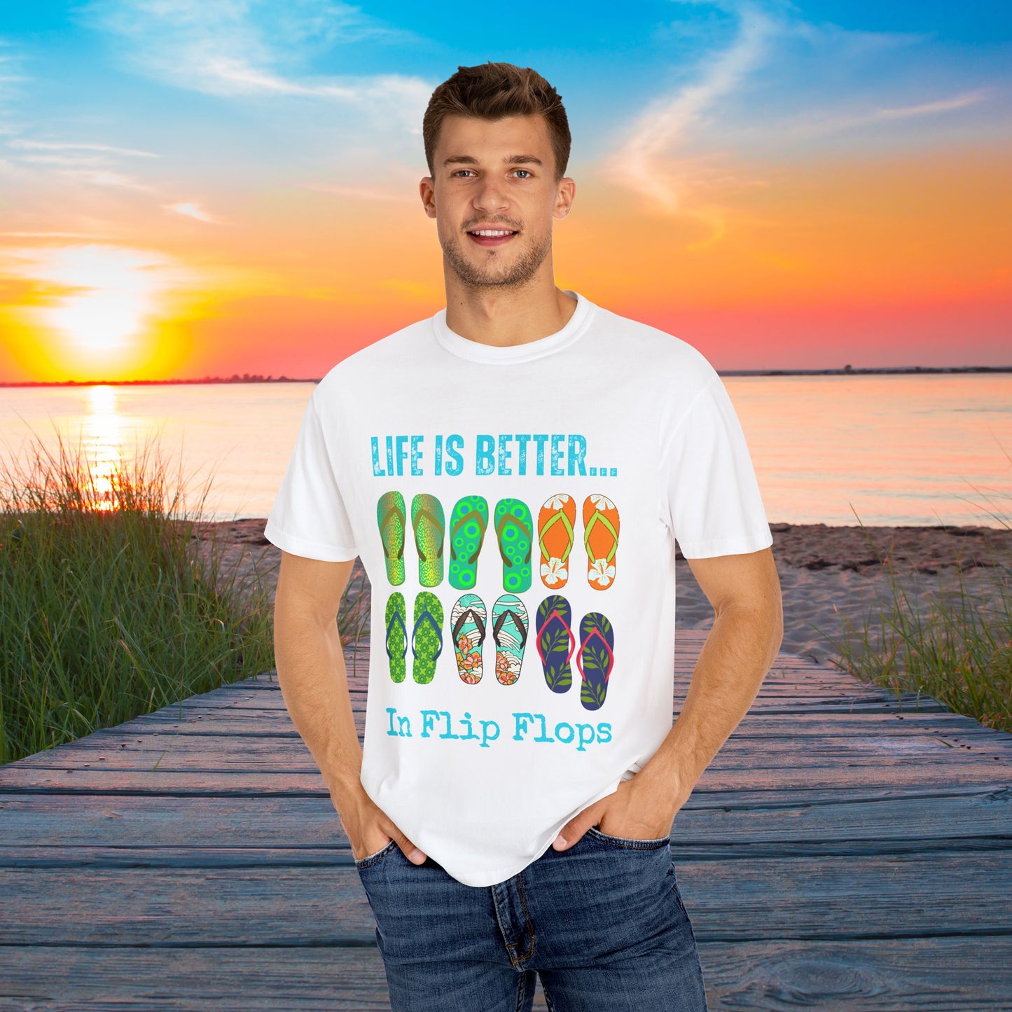 Life Is Better...In Flip Flops Unisex Graphic T-shirt