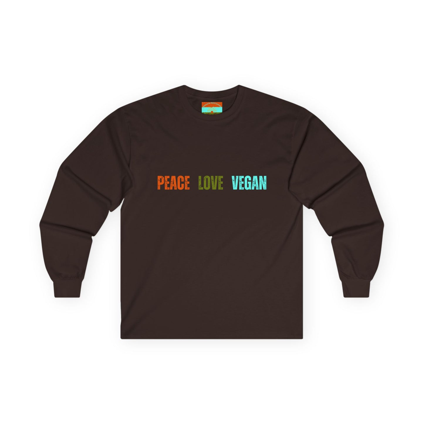 Peace Love Vegan Ultra Cotton Long Sleeve Tee