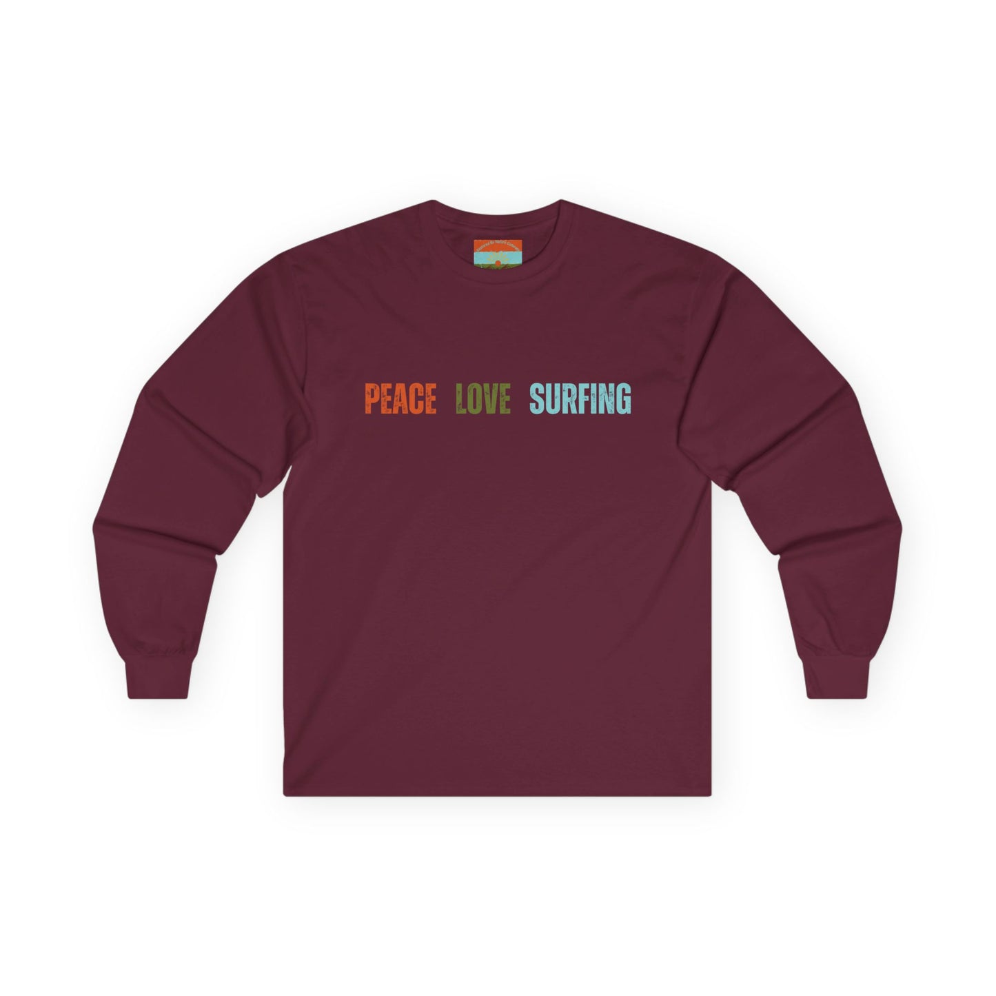 Peace Love Surfing Ultra Cotton Long Sleeve Tee