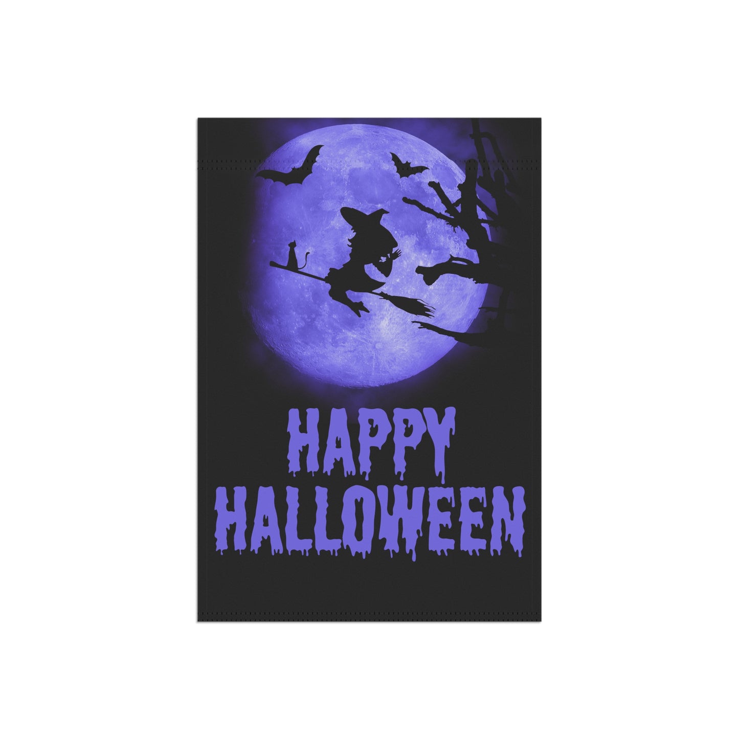 Purple Moon Happy Halloween Garden & House Banner