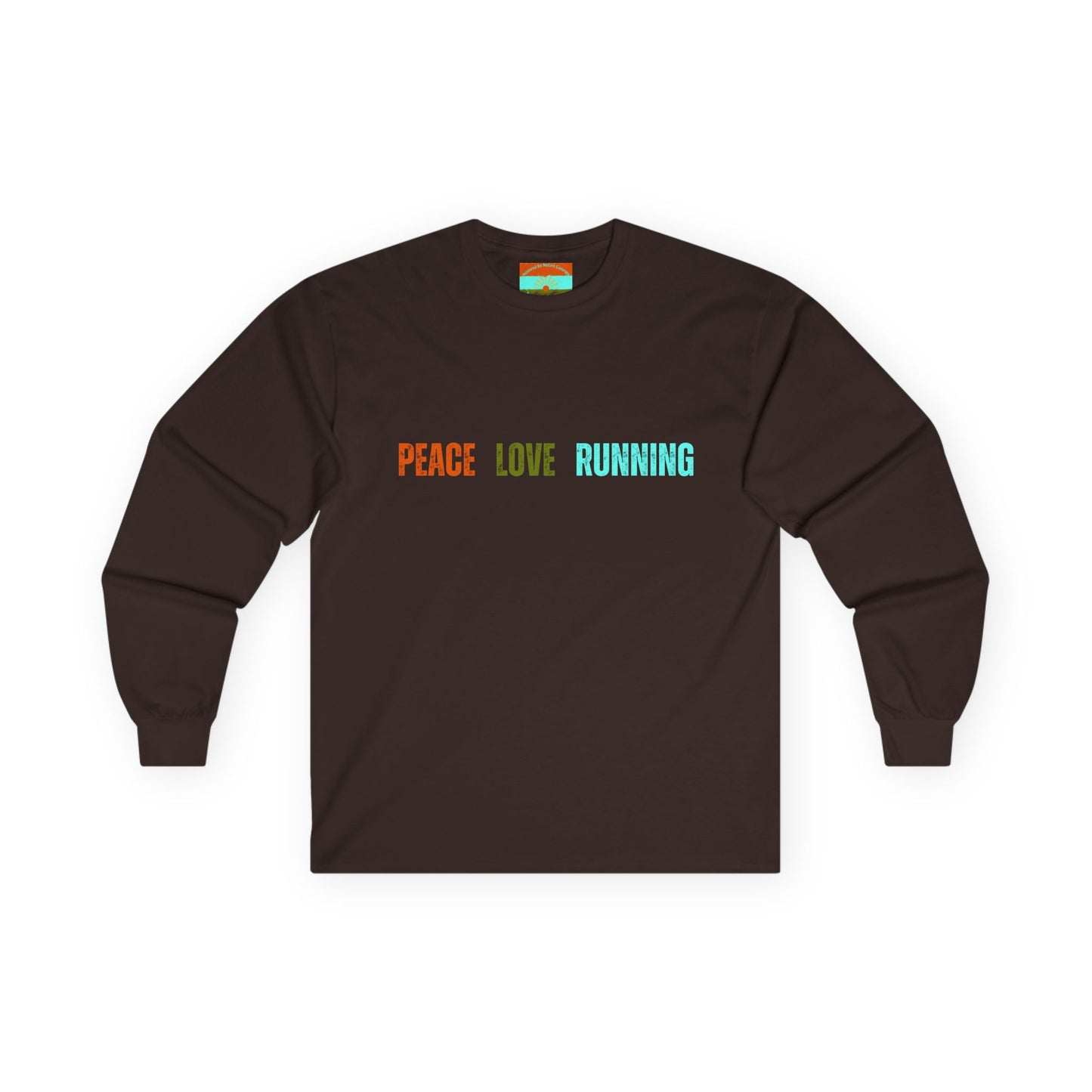 Peace Love Running Ultra Cotton Long Sleeve Tee