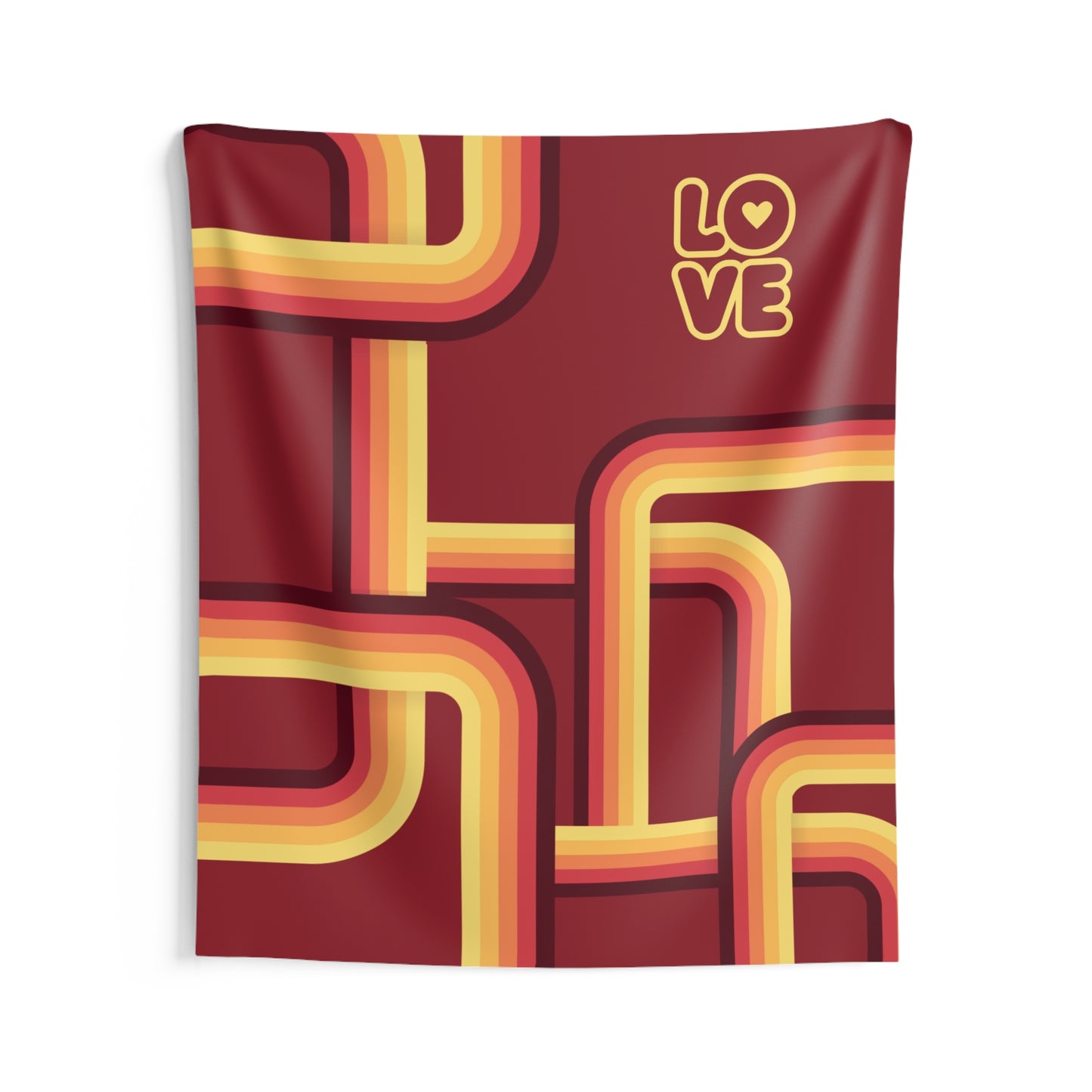 70s Retro Love Wall Tapestry