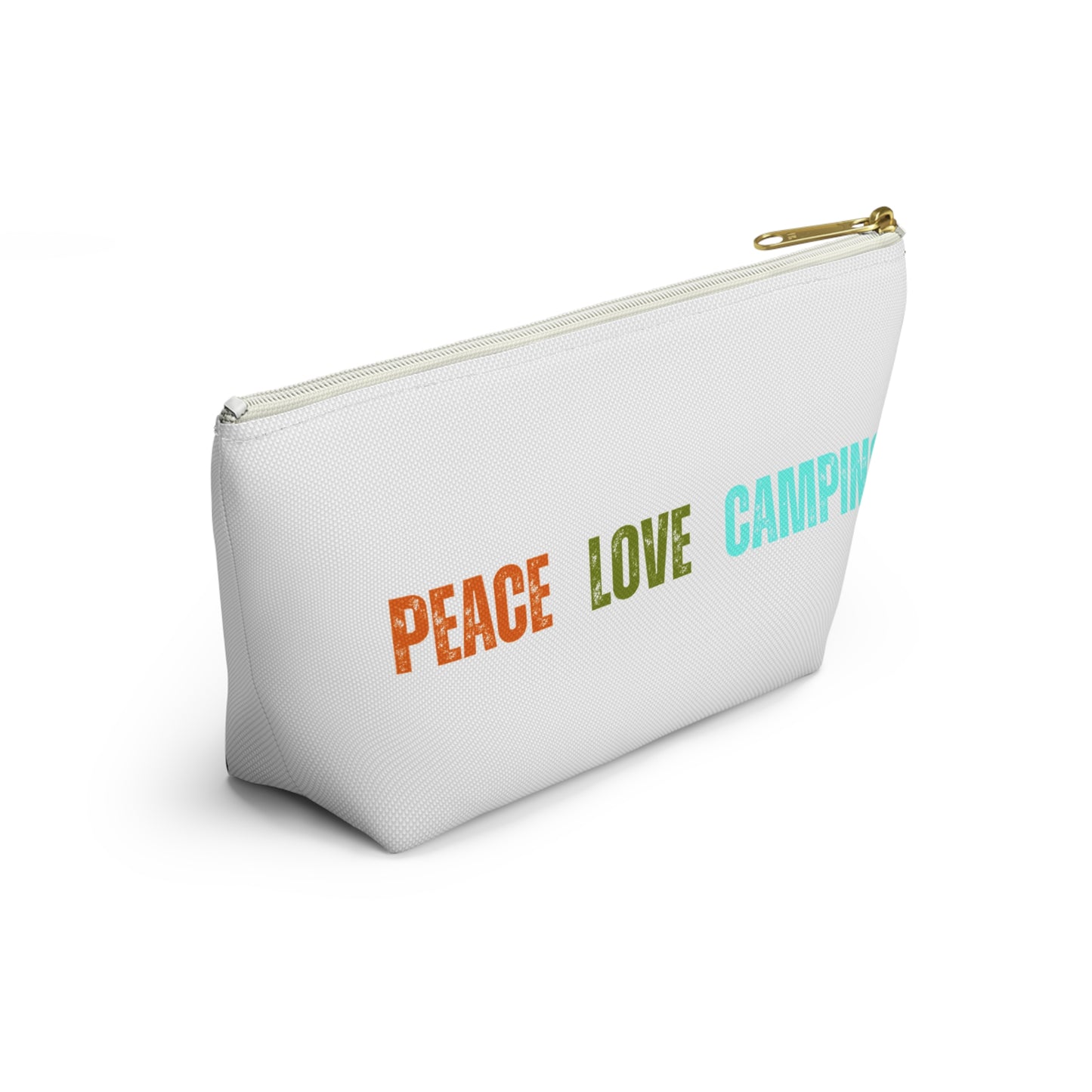 Peace Love Camping Accessory Pouch w T-bottom