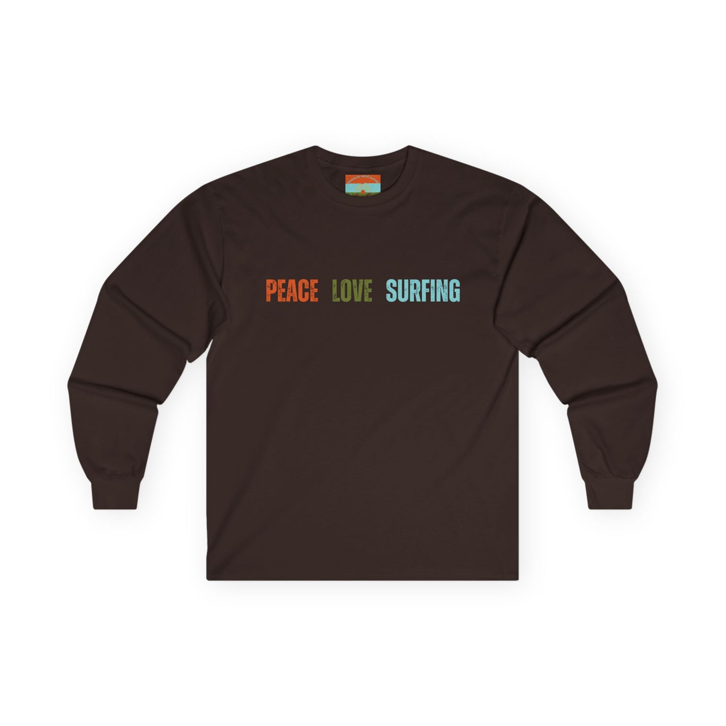 Peace Love Surfing Ultra Cotton Long Sleeve Tee