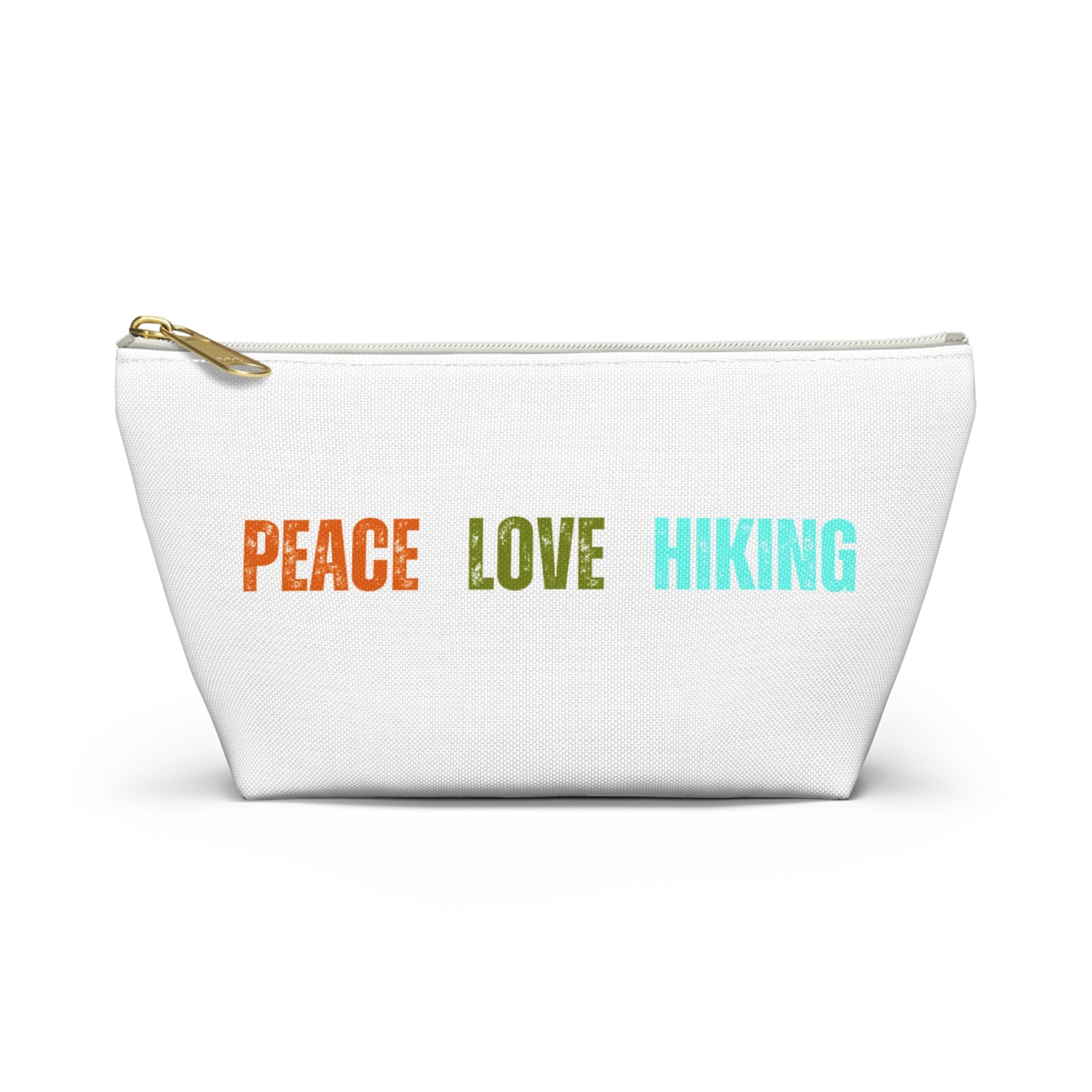 Peace Love Hiking Accessory Pouch with T-bottom