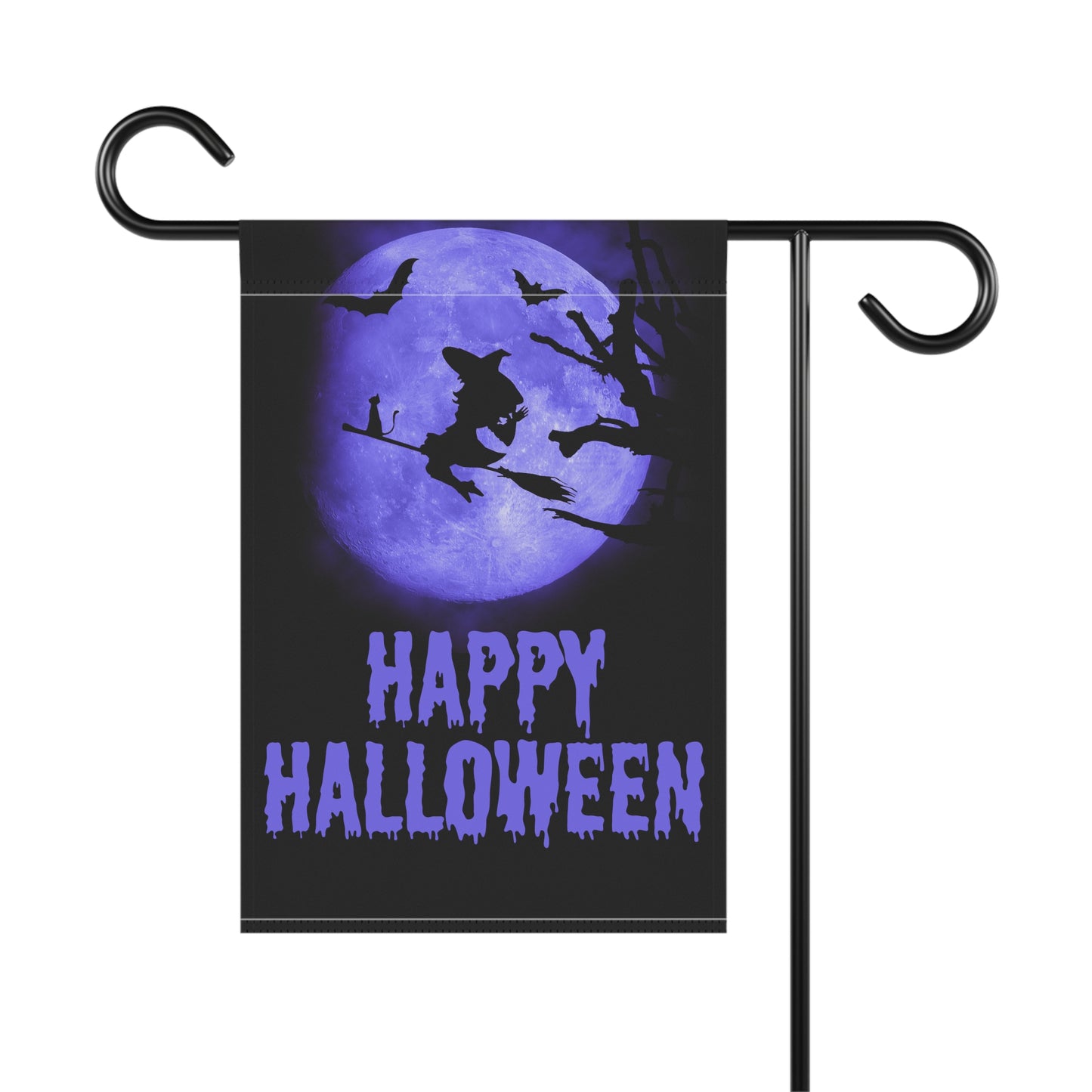 Purple Moon Happy Halloween Garden & House Banner