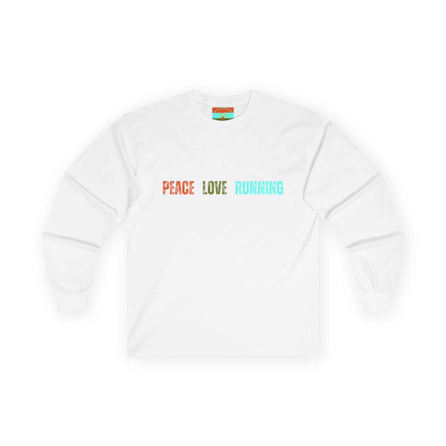 Peace Love Running Ultra Cotton Long Sleeve Tee