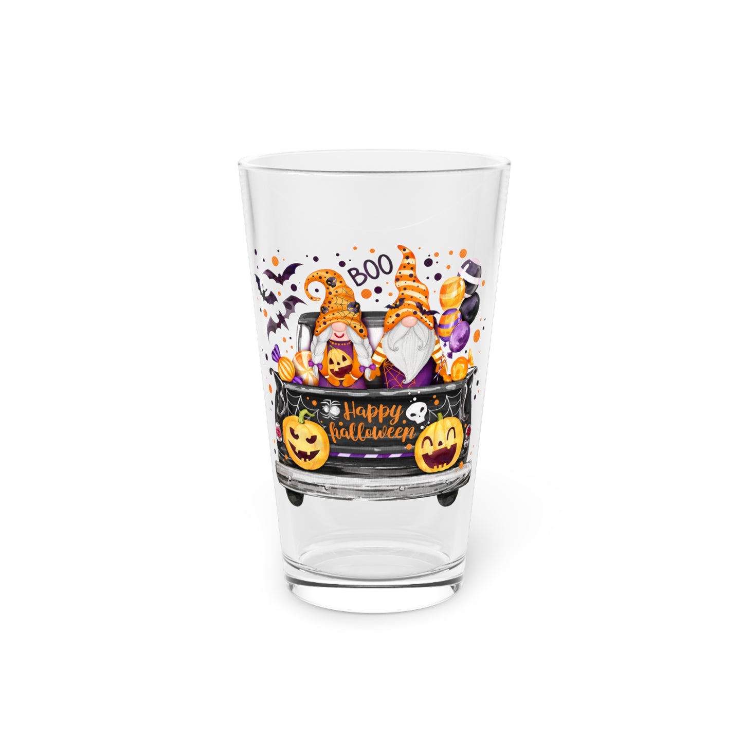 Gnomes Happy Halloween 16oz Pint Glass