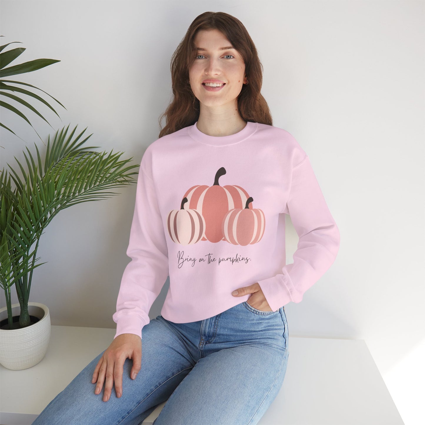 Bring On The Pumpkins Cozy Crewneck Sweatshirt