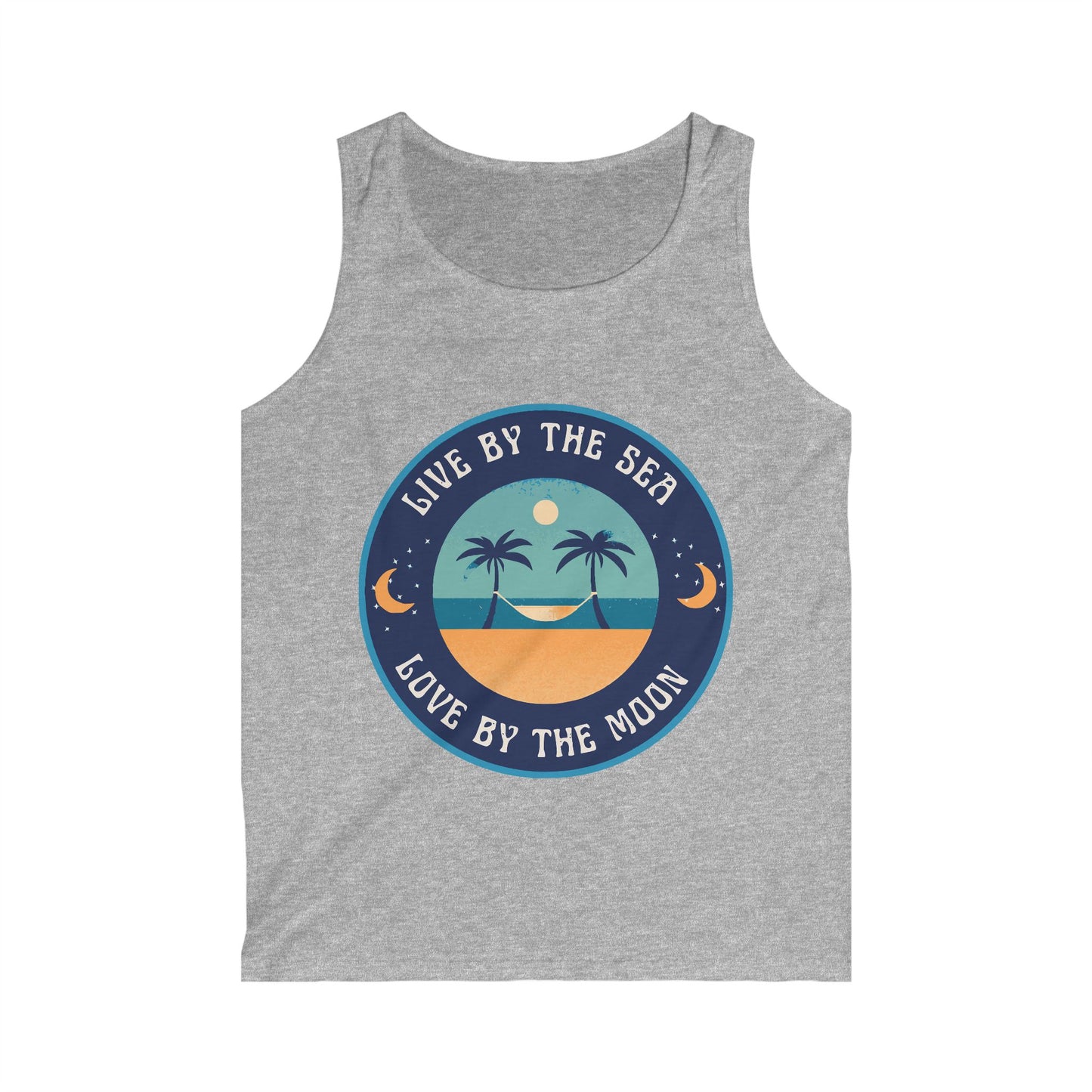 Live By The Sea Love By The Moon Men's Softstyle Tank Top