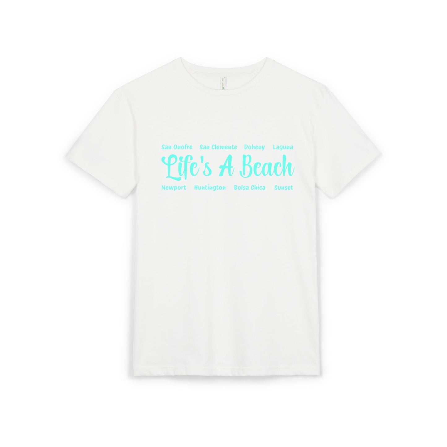 Life’s A Beach – Orange County Unisex Sueded T-Shirt | Beach Lover Tee