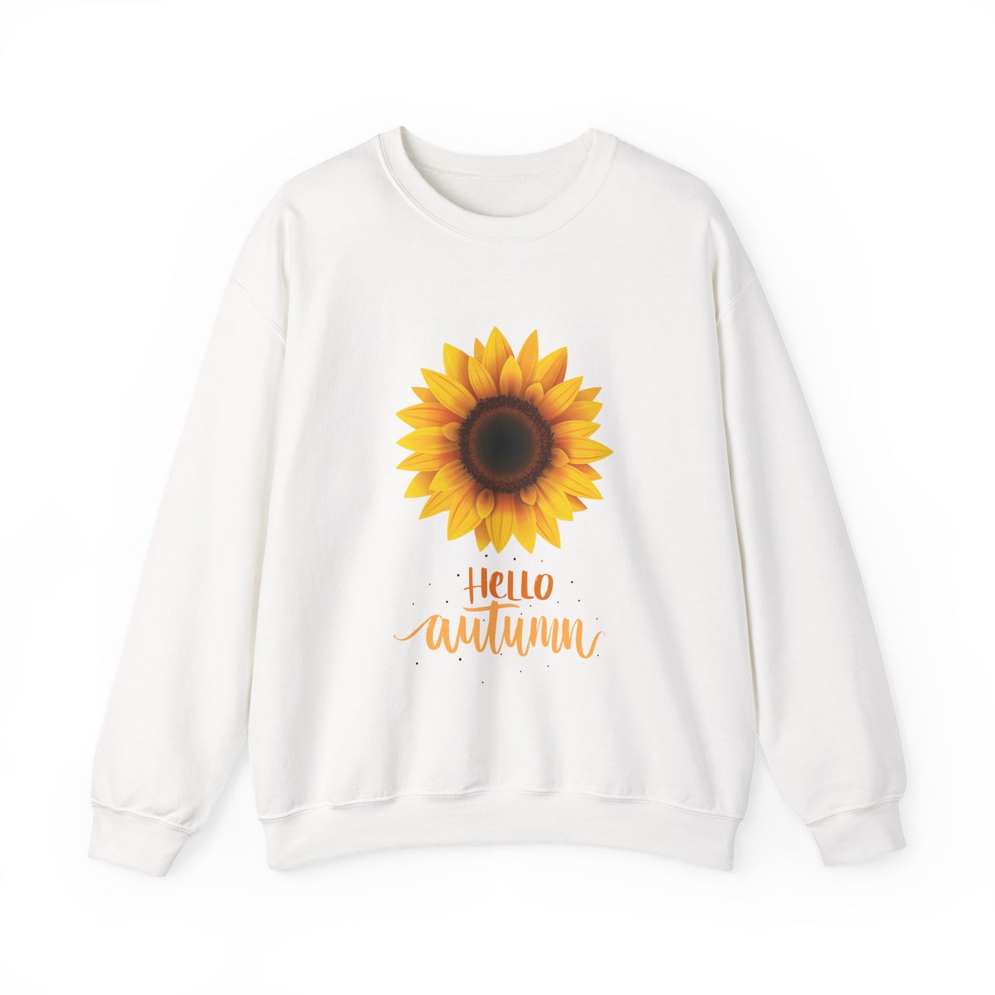 Hello Autumn Sunflower Crewneck Sweatshirt