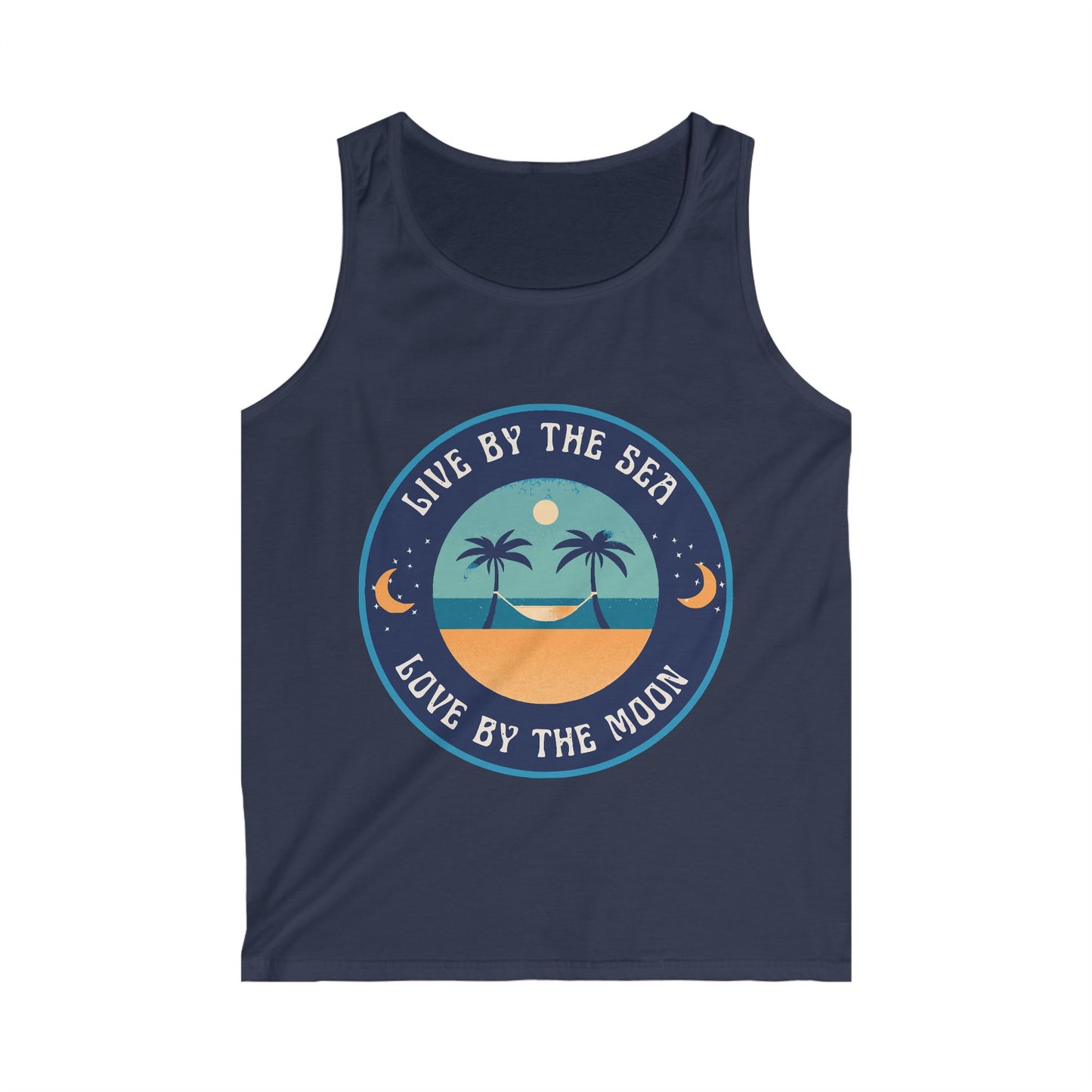 Live By The Sea Love By The Moon Men's Softstyle Tank Top