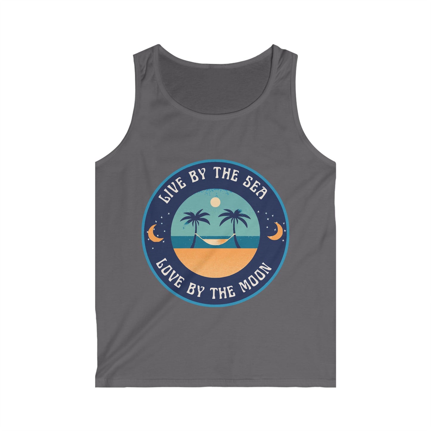 Live By The Sea Love By The Moon Men's Softstyle Tank Top