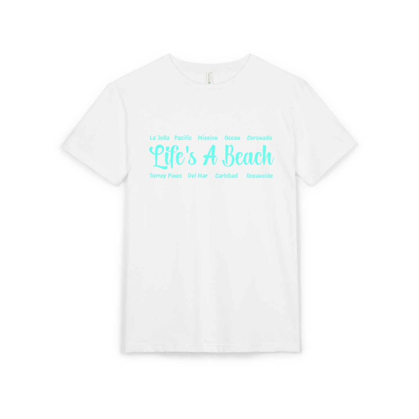Life’s A Beach – San Diego Unisex Sueded T-Shirt | Beach Lover Tee