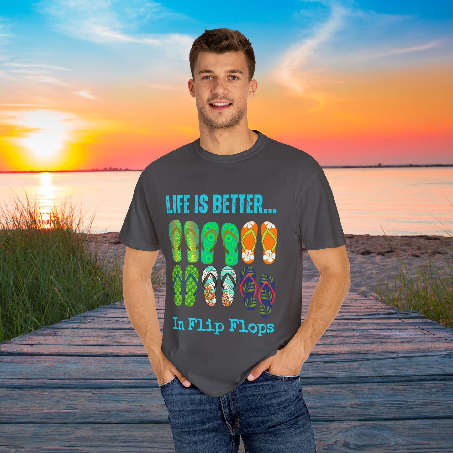 Life Is Better...In Flip Flops Unisex Graphic T-shirt