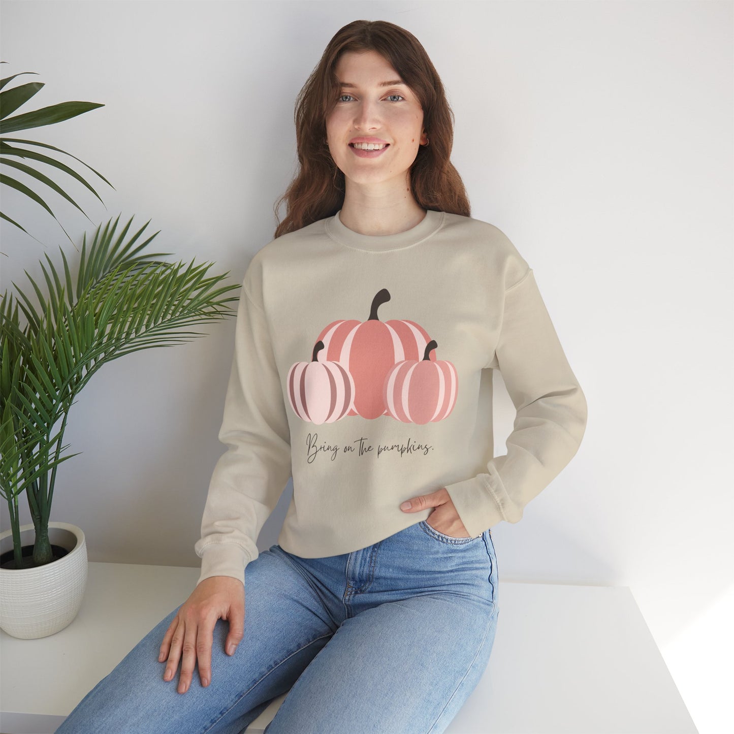 Bring On The Pumpkins Cozy Crewneck Sweatshirt