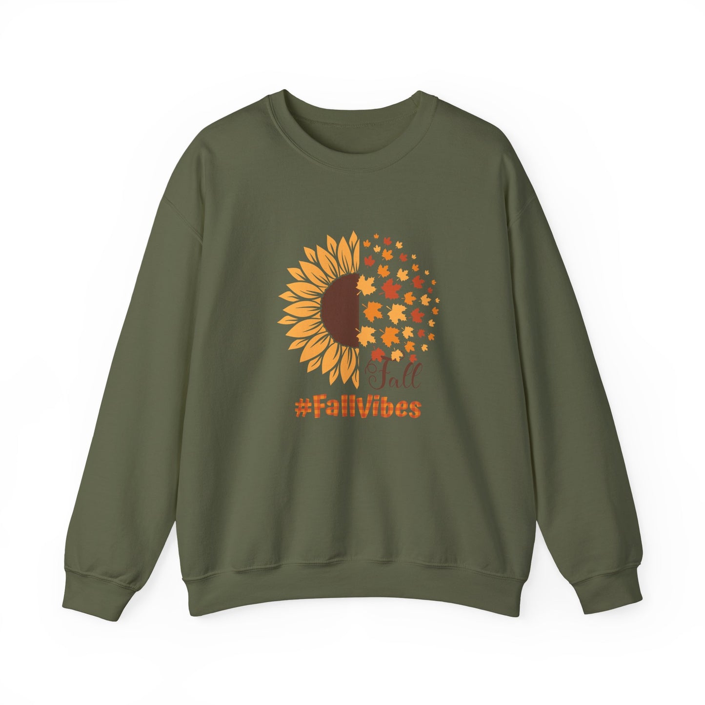 #FallVibes Sunflower Crewneck Sweatshirt
