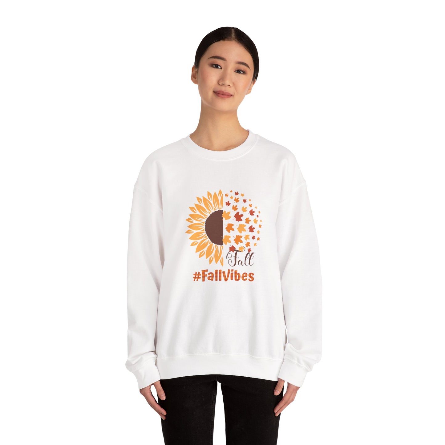 #FallVibes Sunflower Crewneck Sweatshirt