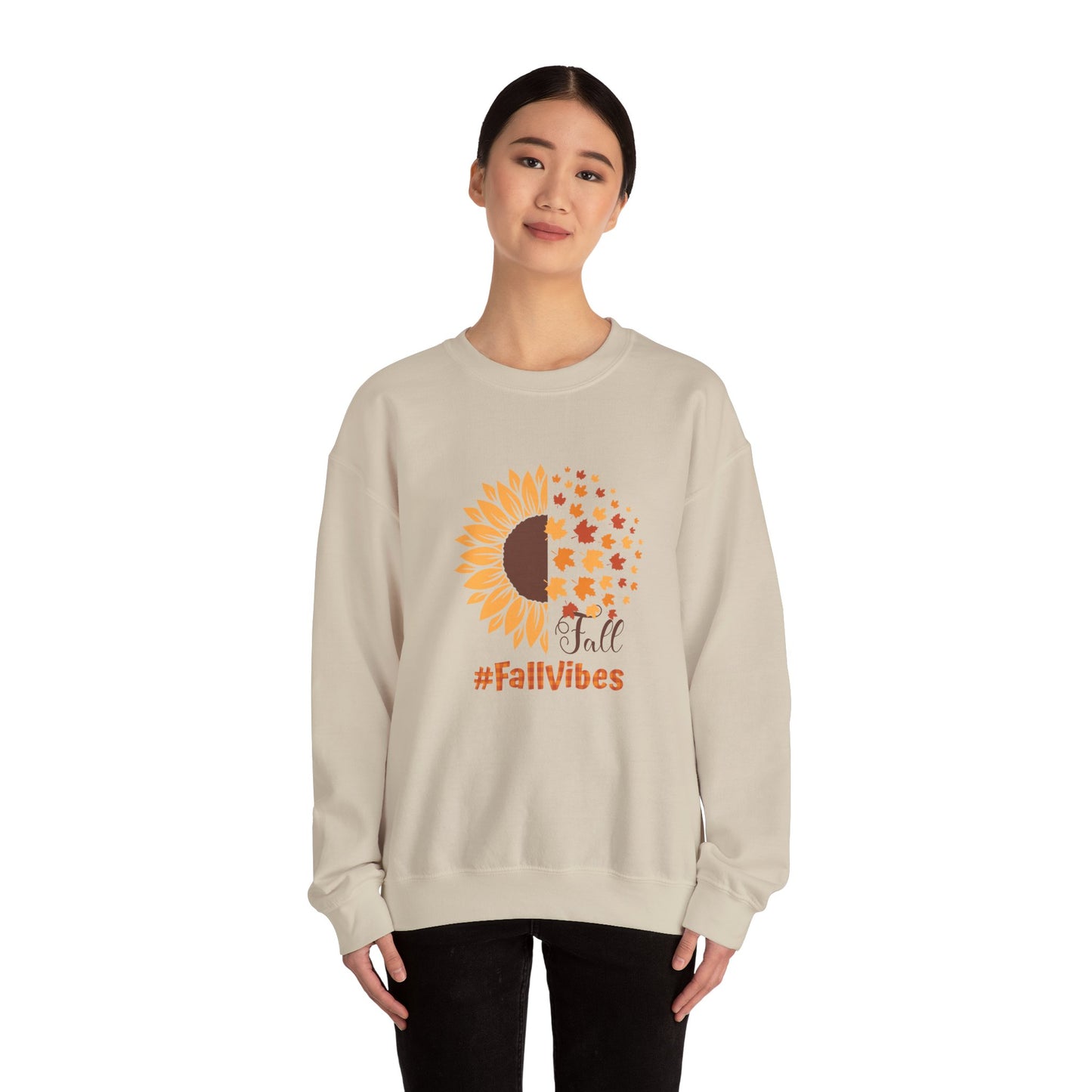 #FallVibes Sunflower Crewneck Sweatshirt