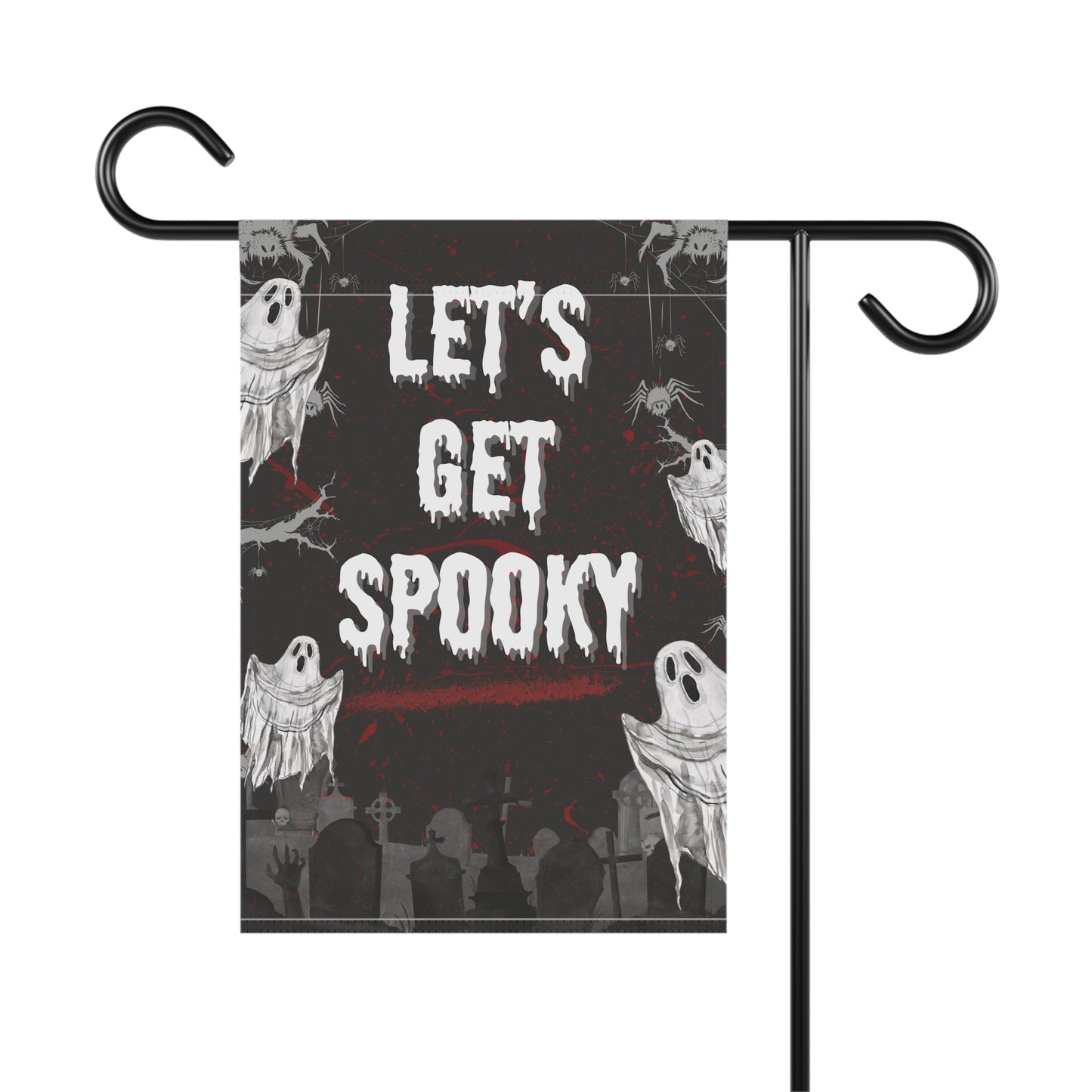 Let's Get Spooky Ghosts Garden & House Banner