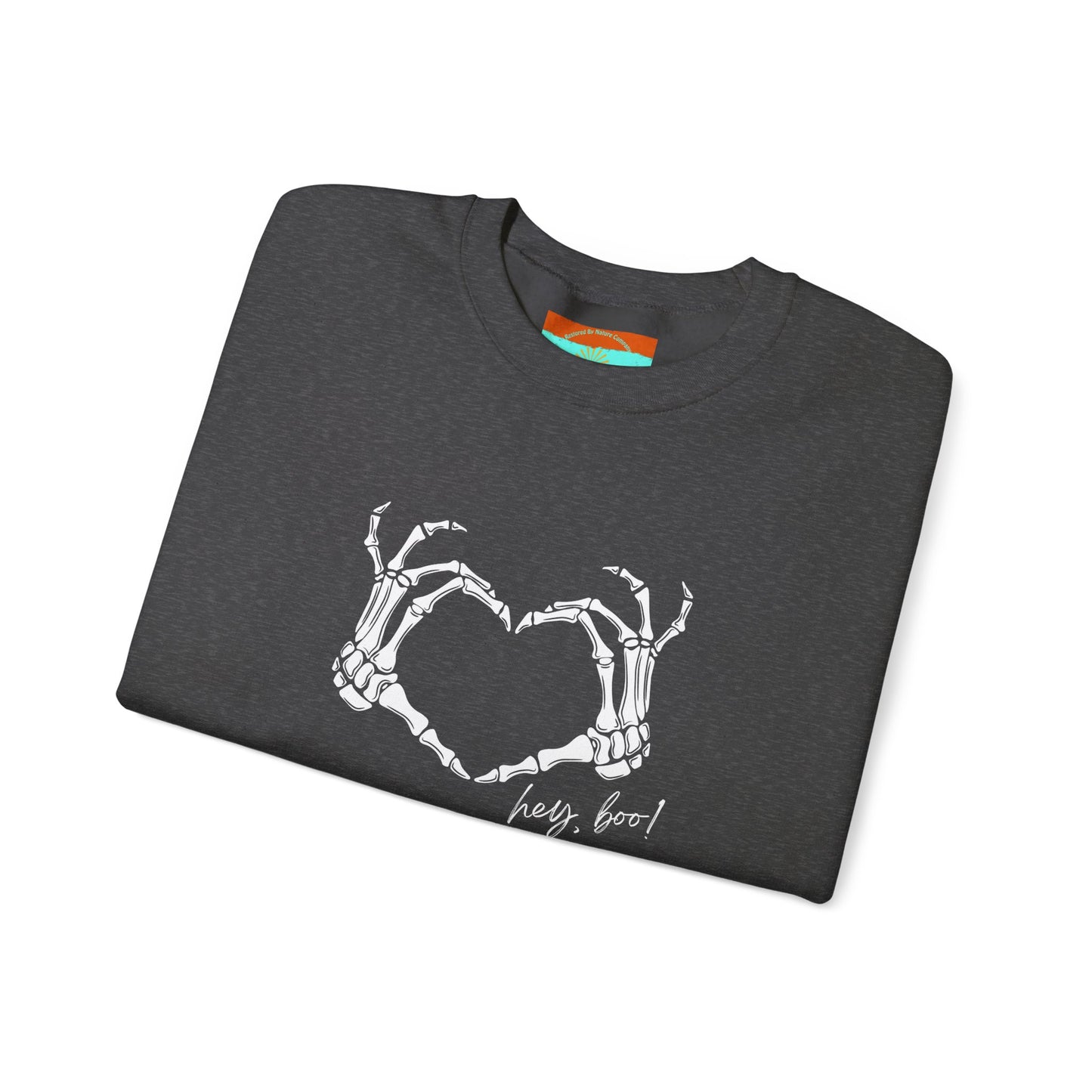 Hey Boo! Skeleton Hands Crewneck Sweatshirt