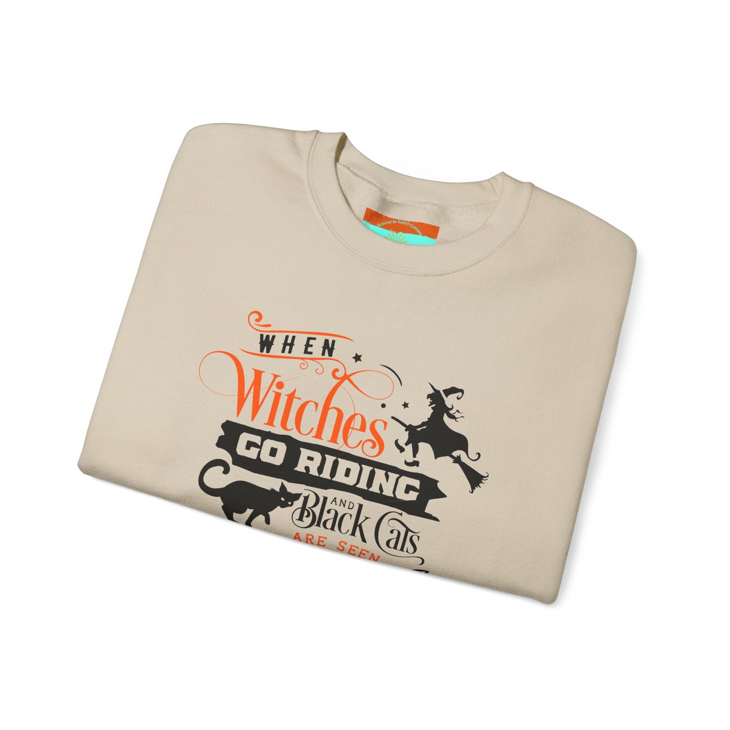When Witches Go Riding Halloween Crewneck Sweatshirt