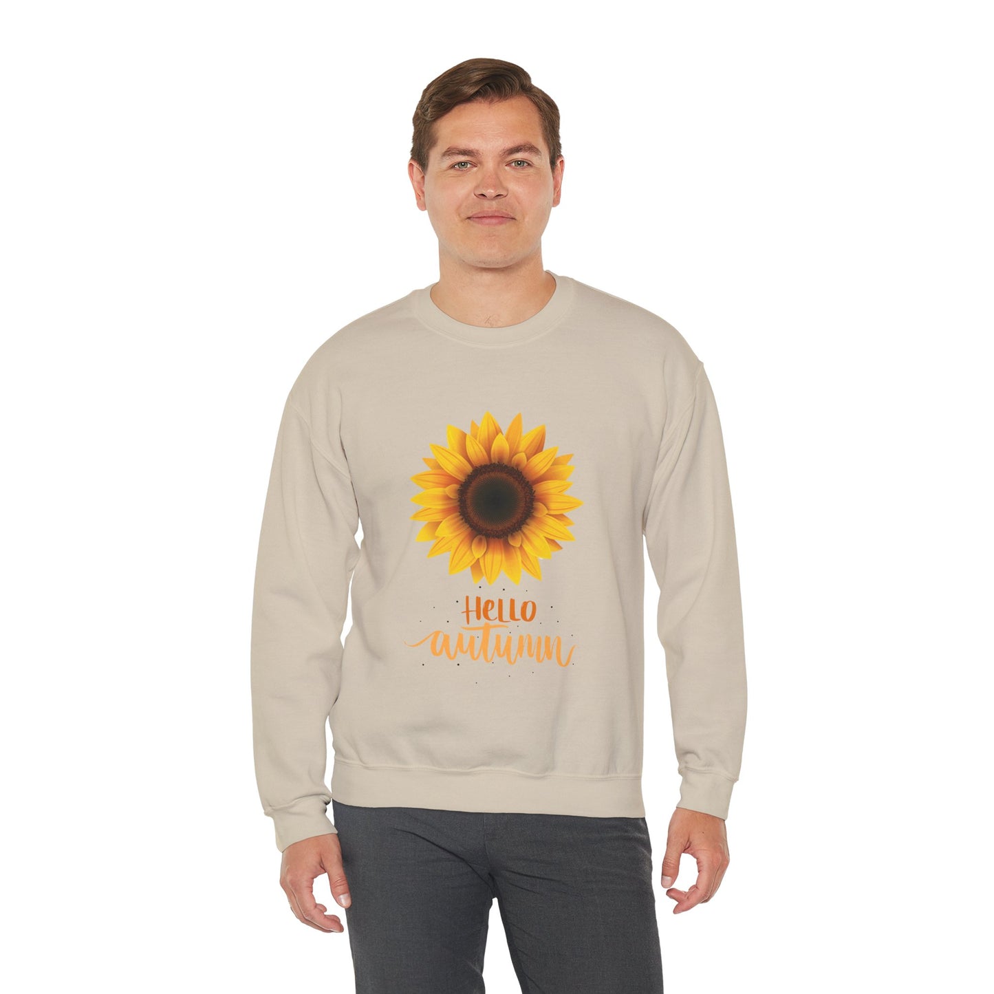 Hello Autumn Sunflower Crewneck Sweatshirt